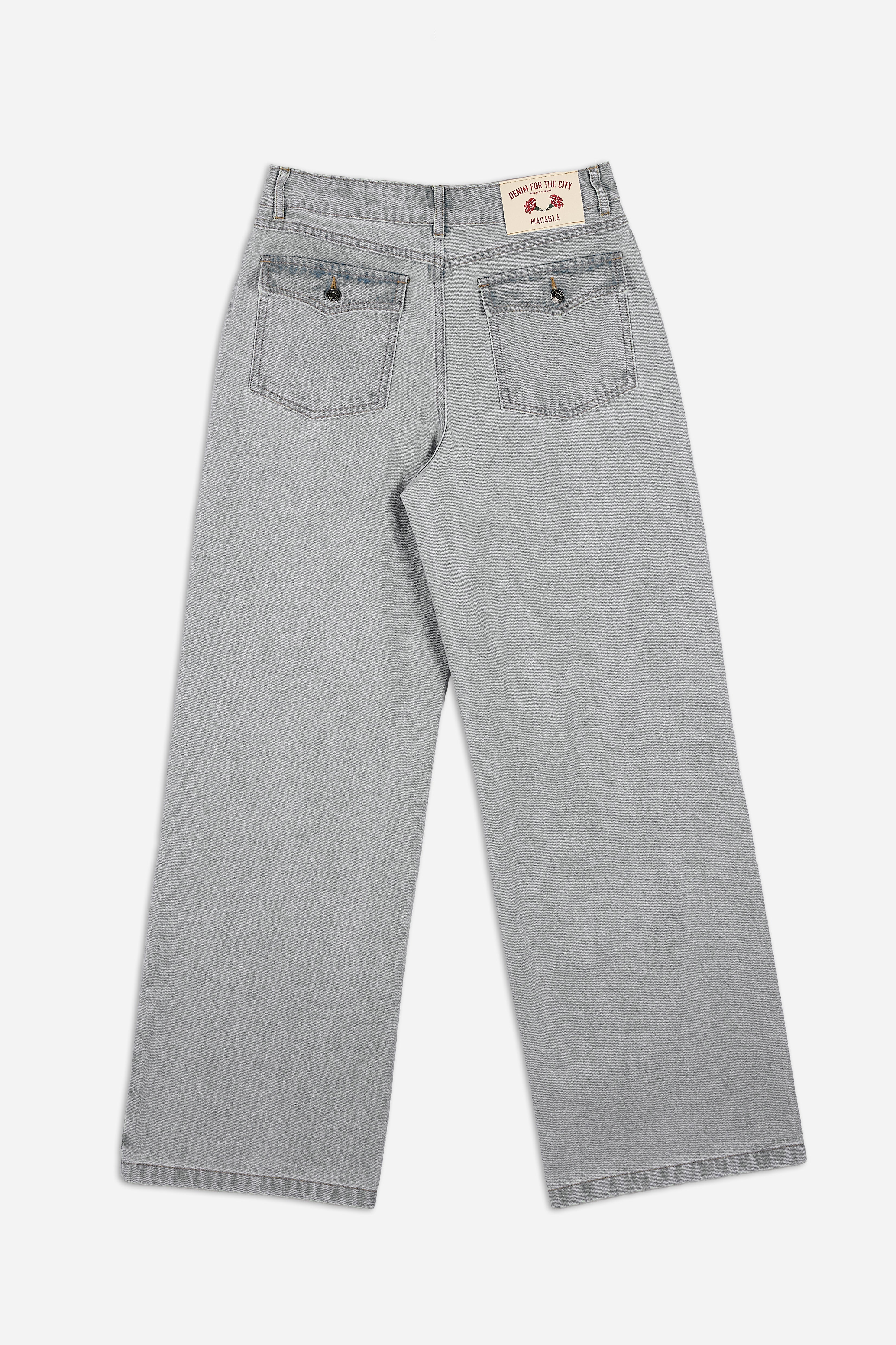 Grey Low-Waist Jeans
