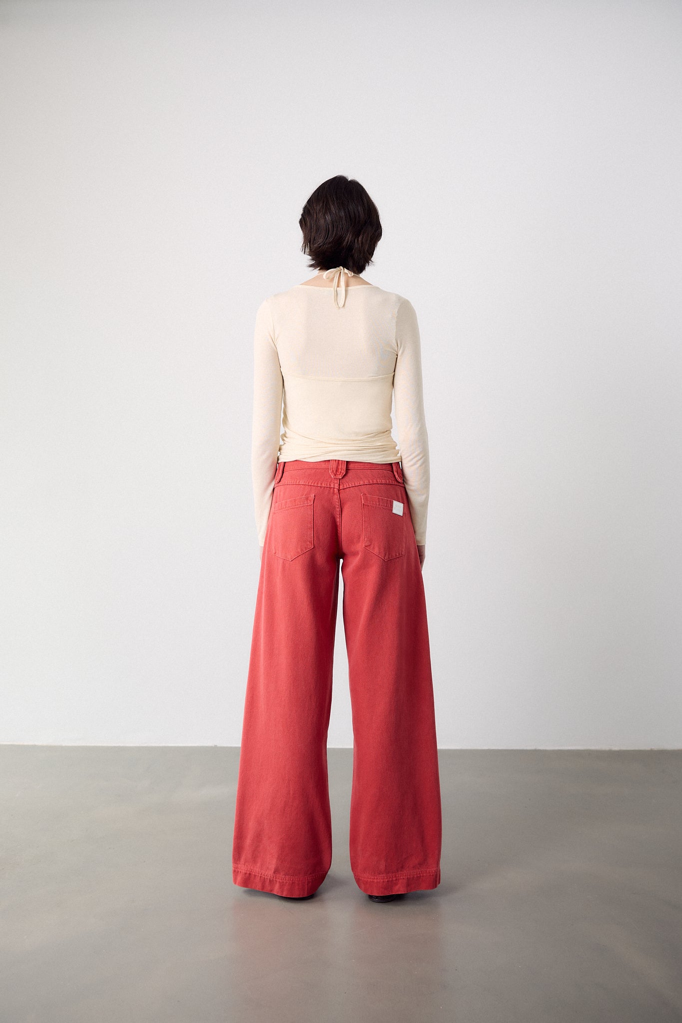 Straight Red Trousers