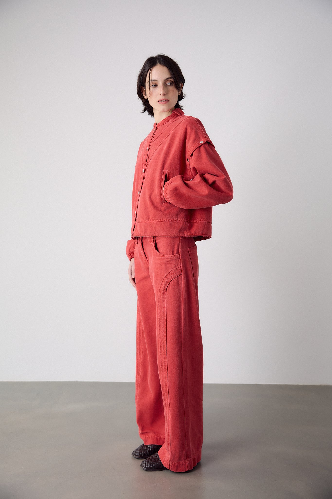 Straight Red Trousers
