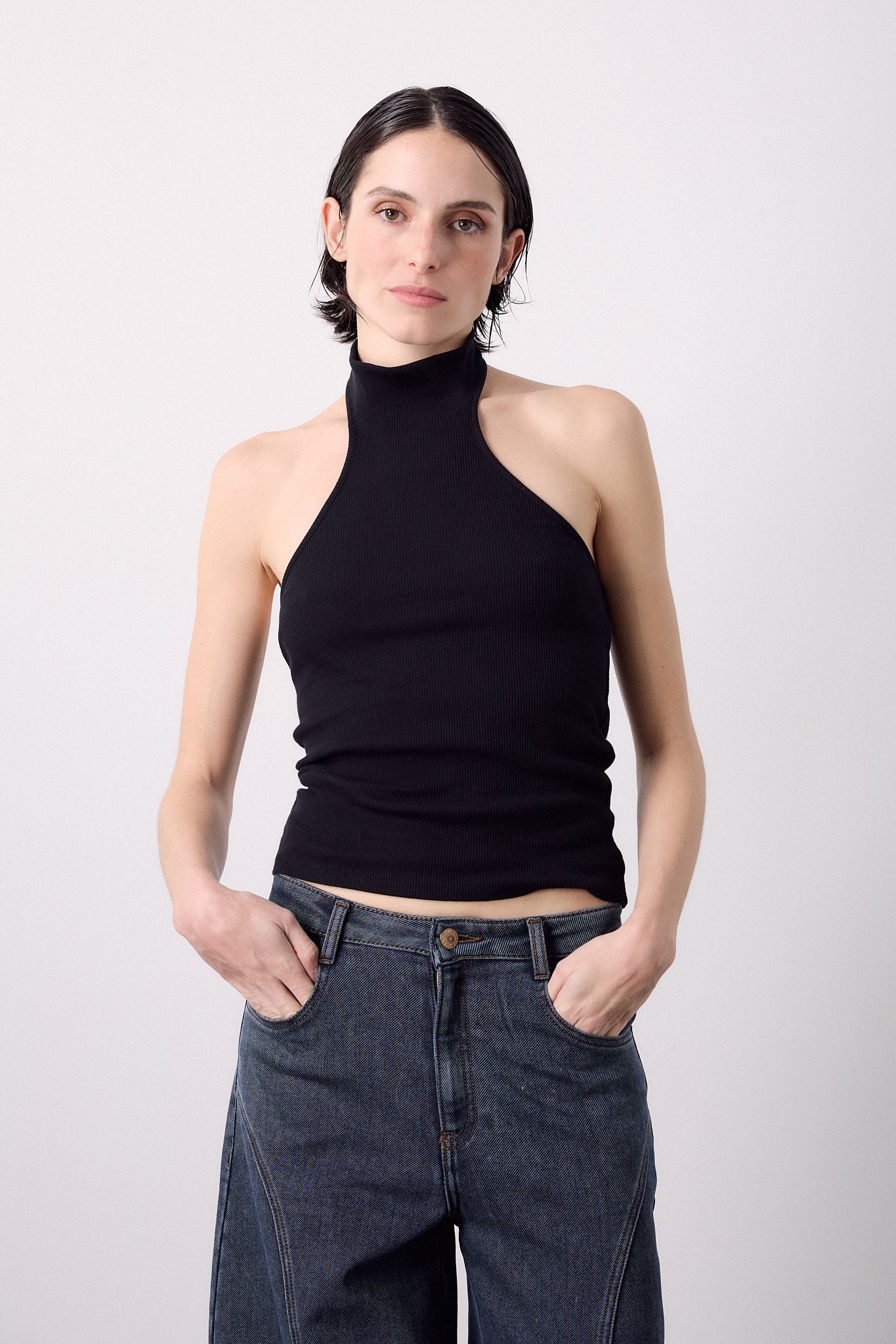 Top Halter Negro