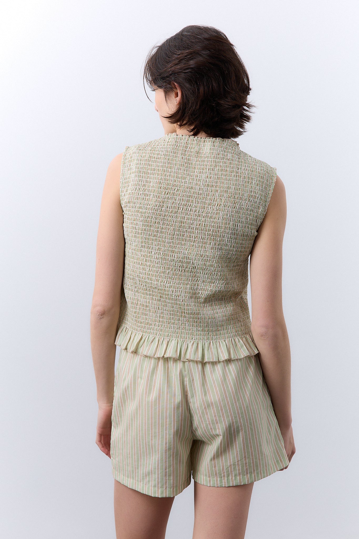 Short de pyjama Rayures Vertes