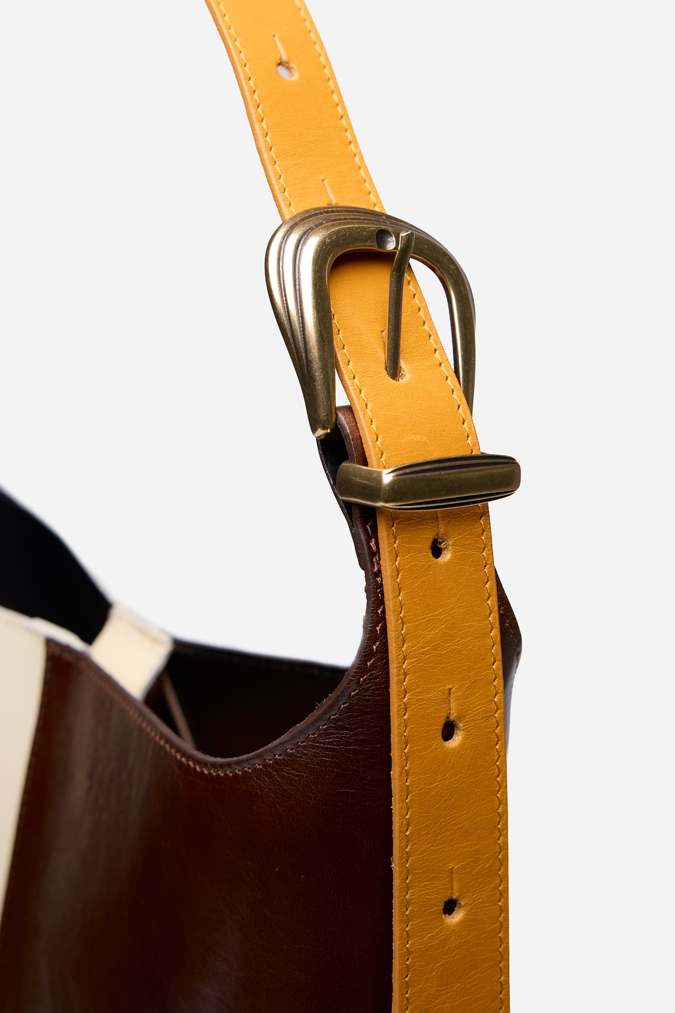 Bolso Saco Marrón y Beige