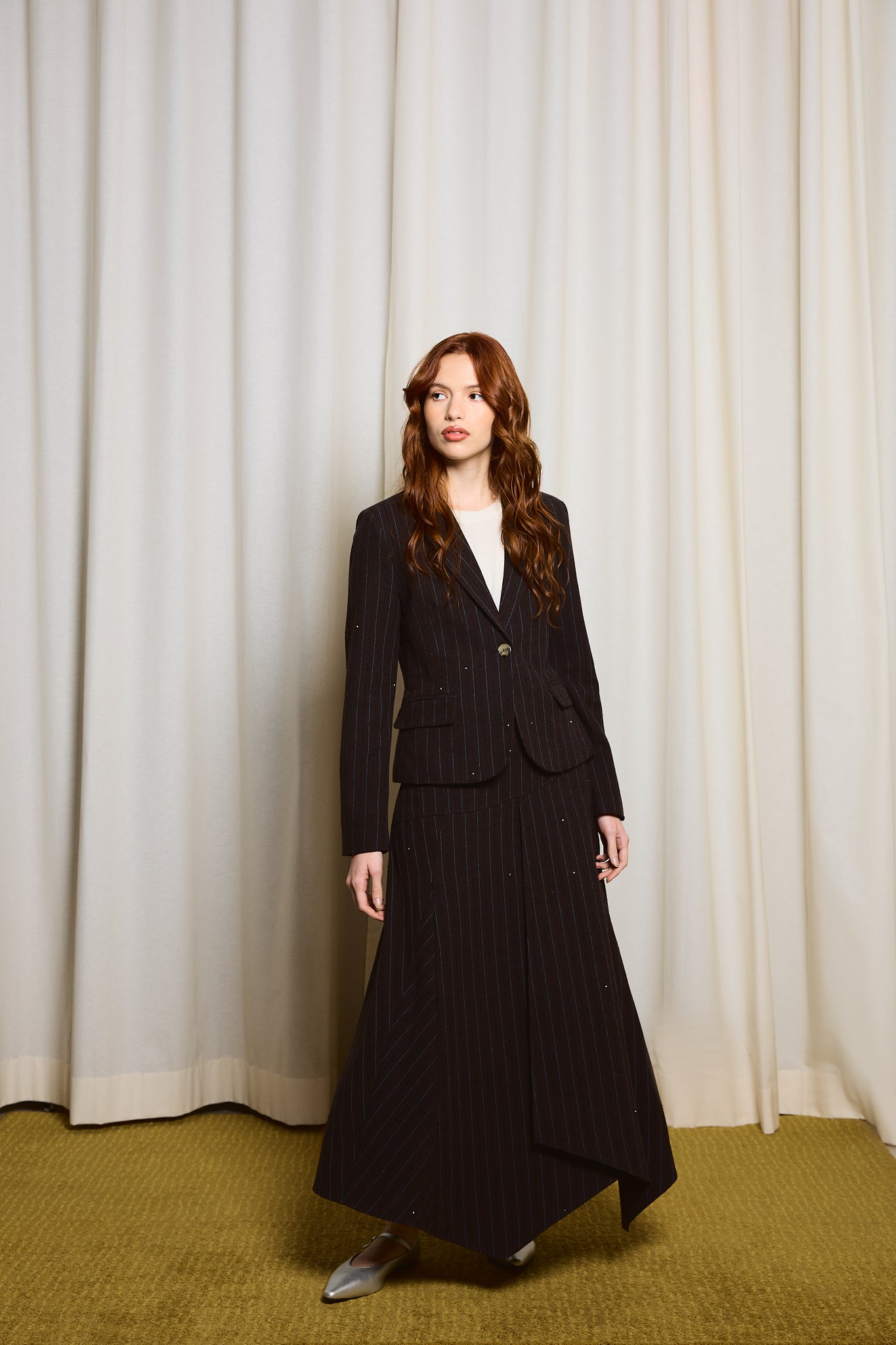 Blazer à Rayures Brillantes