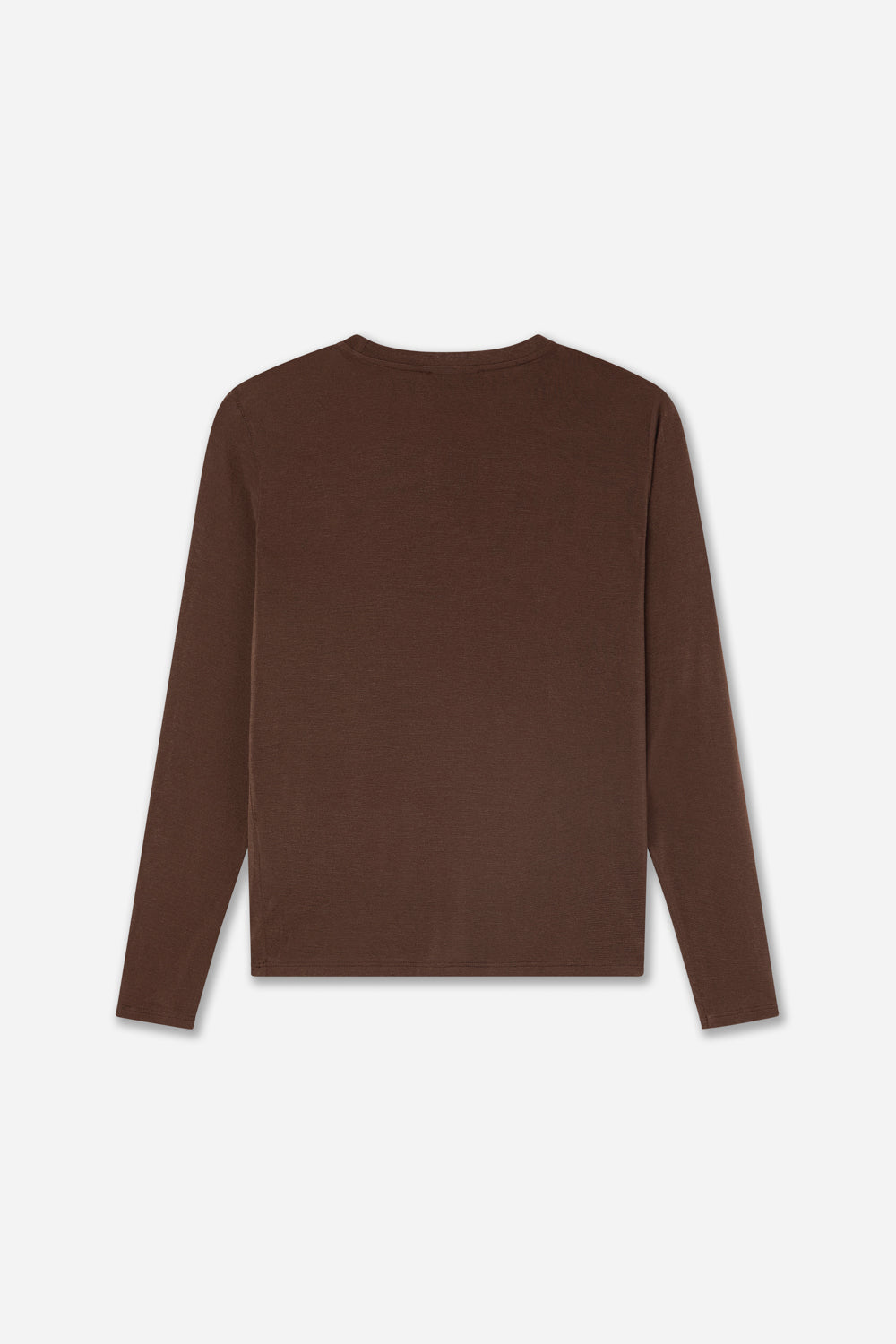 Brown Long Sleeve Cashmere T-shirt