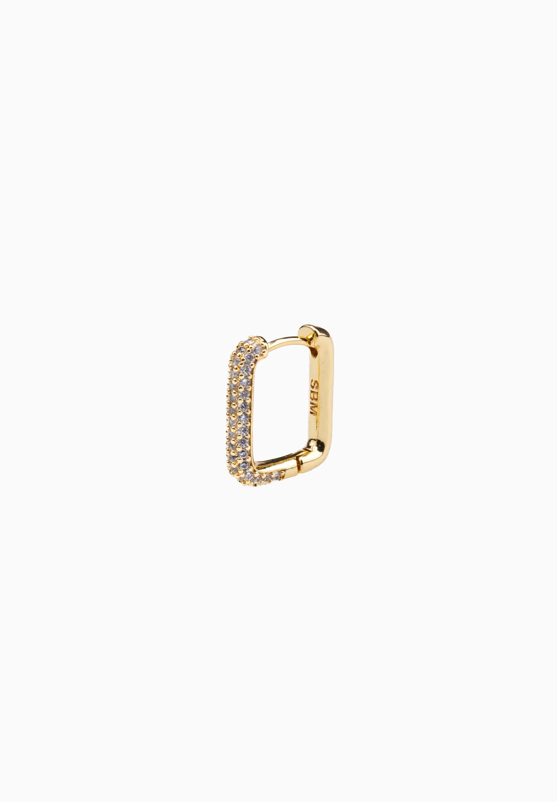 Boucles d'oreilles Micro Circons Rectangle (Unité)