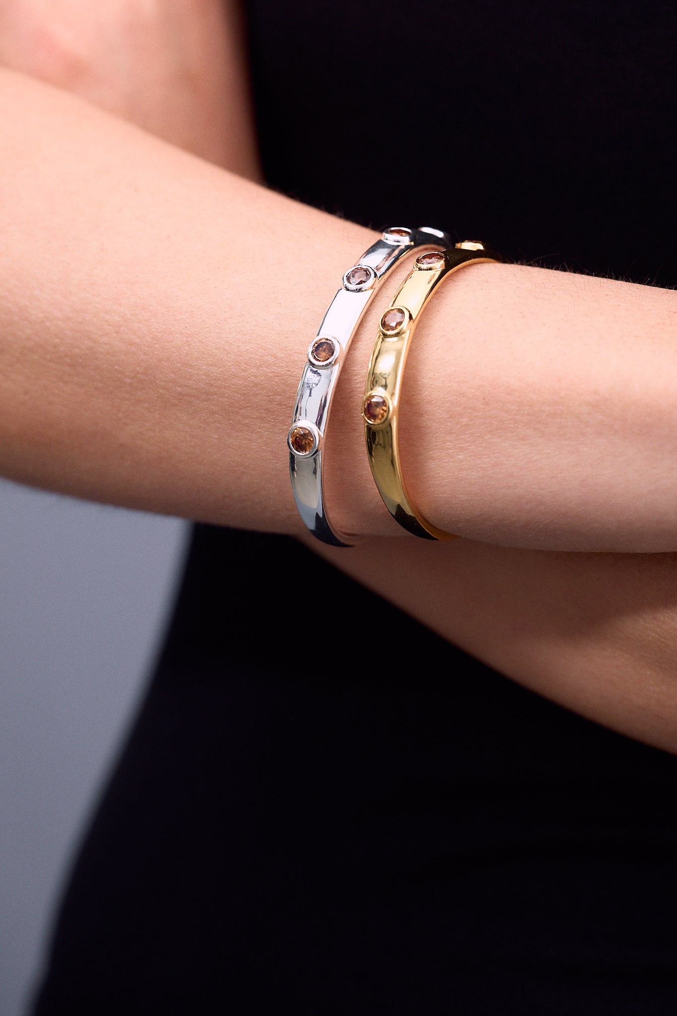 Bracelet Zircons Marrons