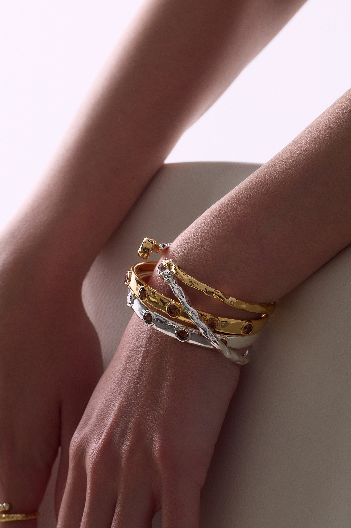 Bracelet Zircons Marrons