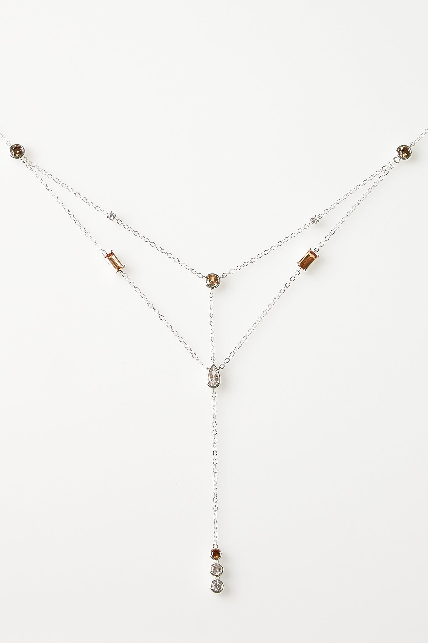 Double Zircon Necklace