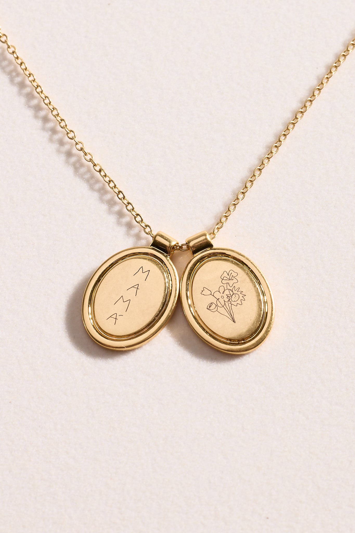 Pendentif Double Ovale