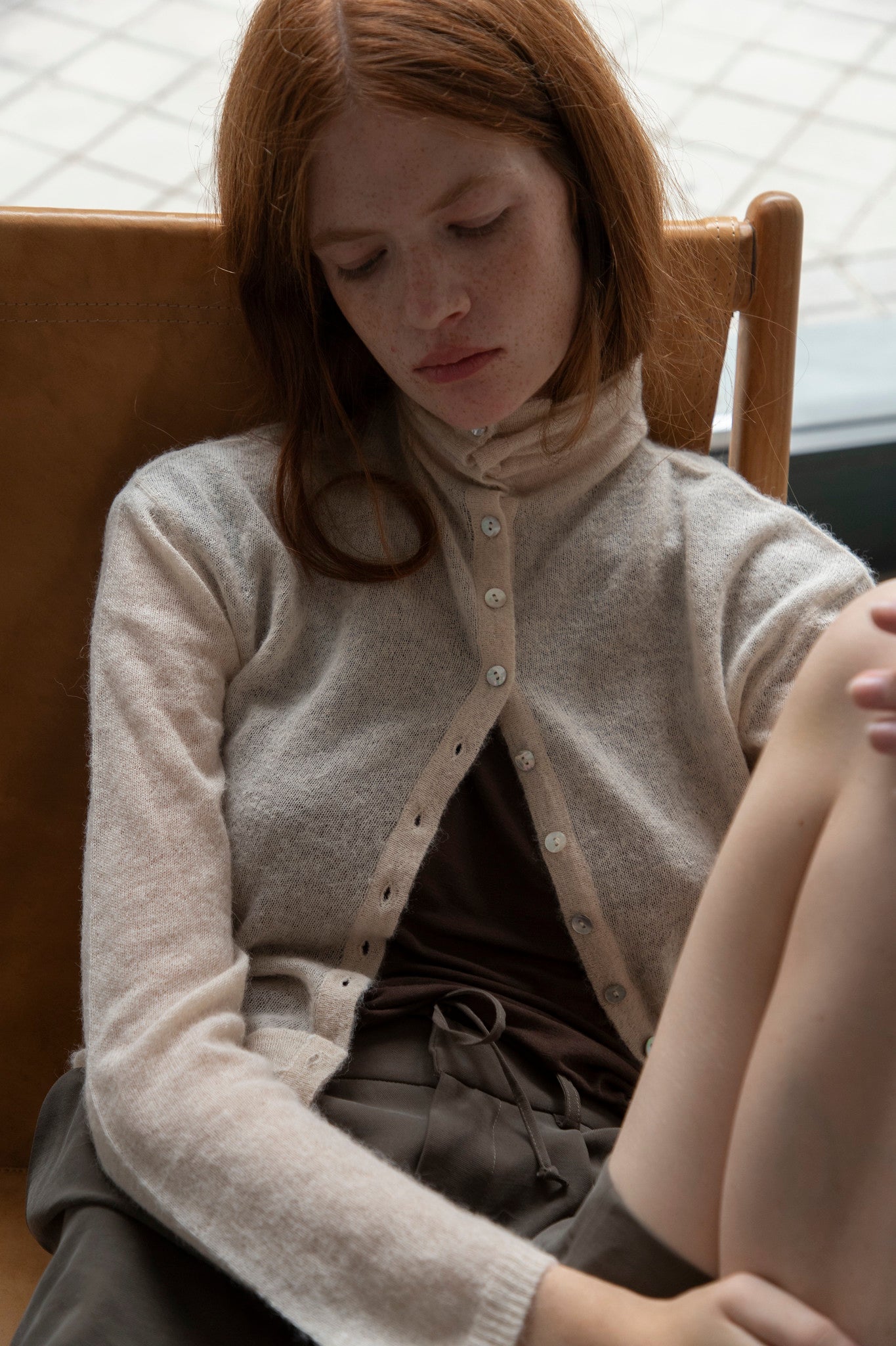 Off-white Asymmetric Cardigan