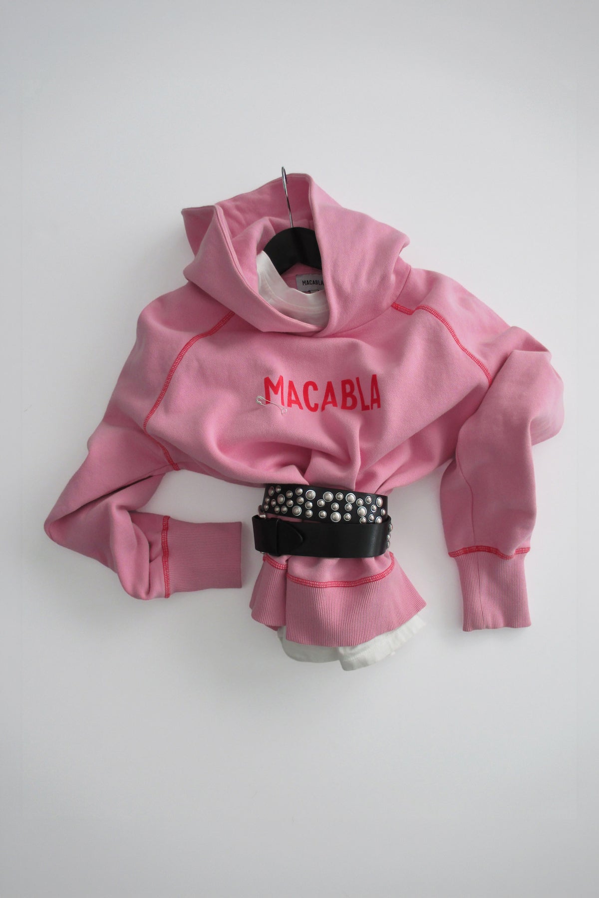 Sudadera Capucha Rosa MACABLA
