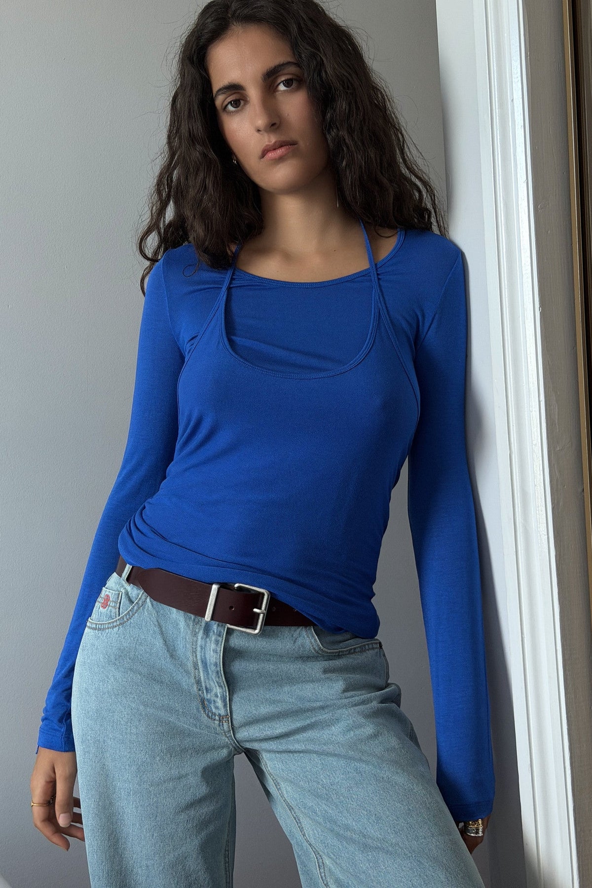 Camiseta Overlay Azul Eléctrico