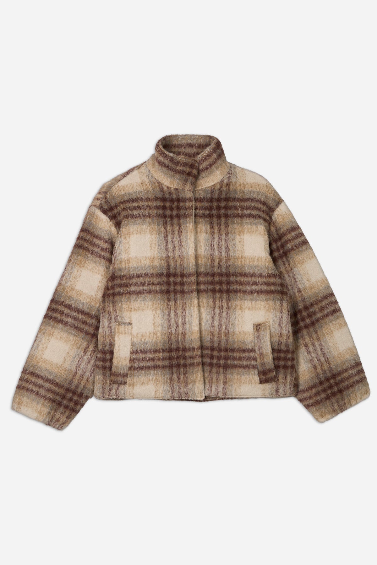 Plaid Wool Coat