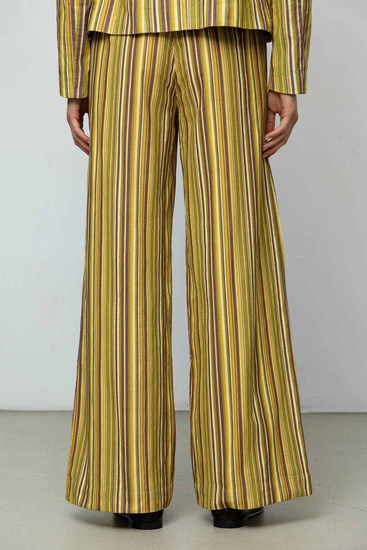 Micro-corduroy Striped Trousers