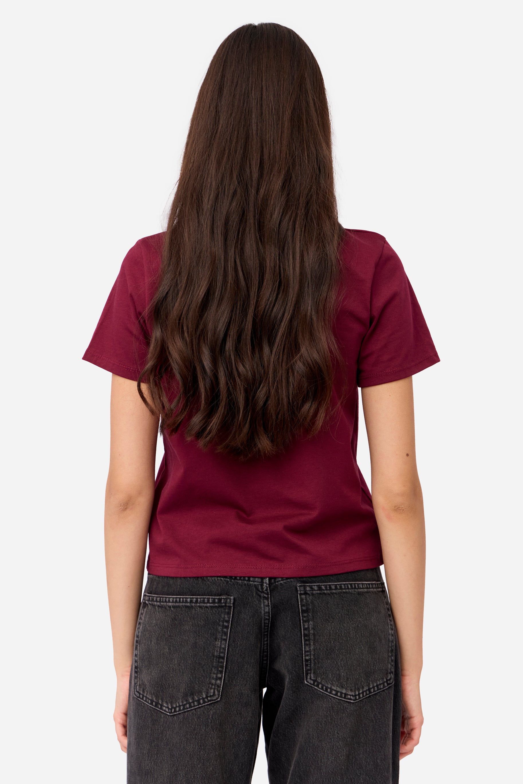 Camiseta Algodón Granate