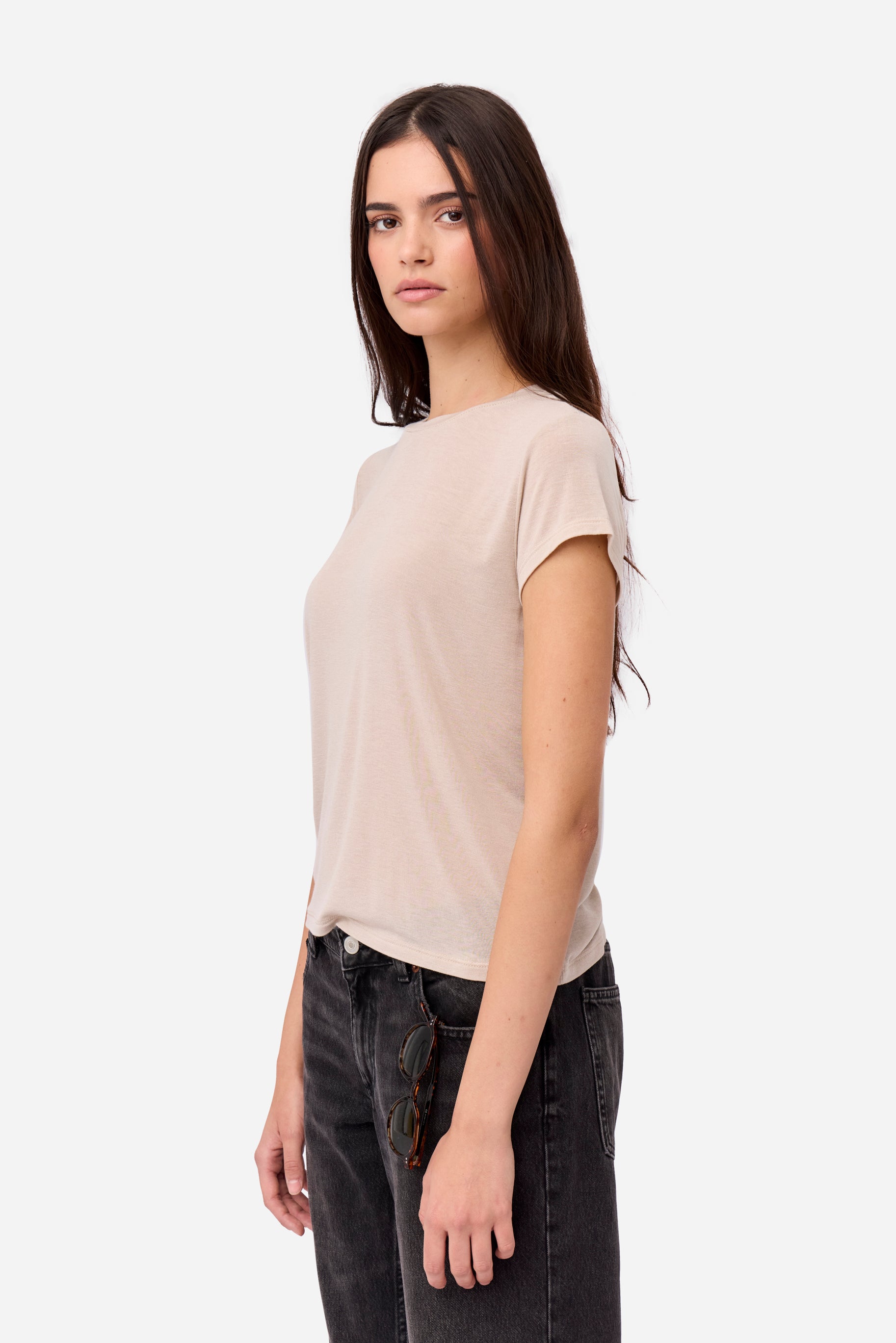 Beige Cashmere T-shirt