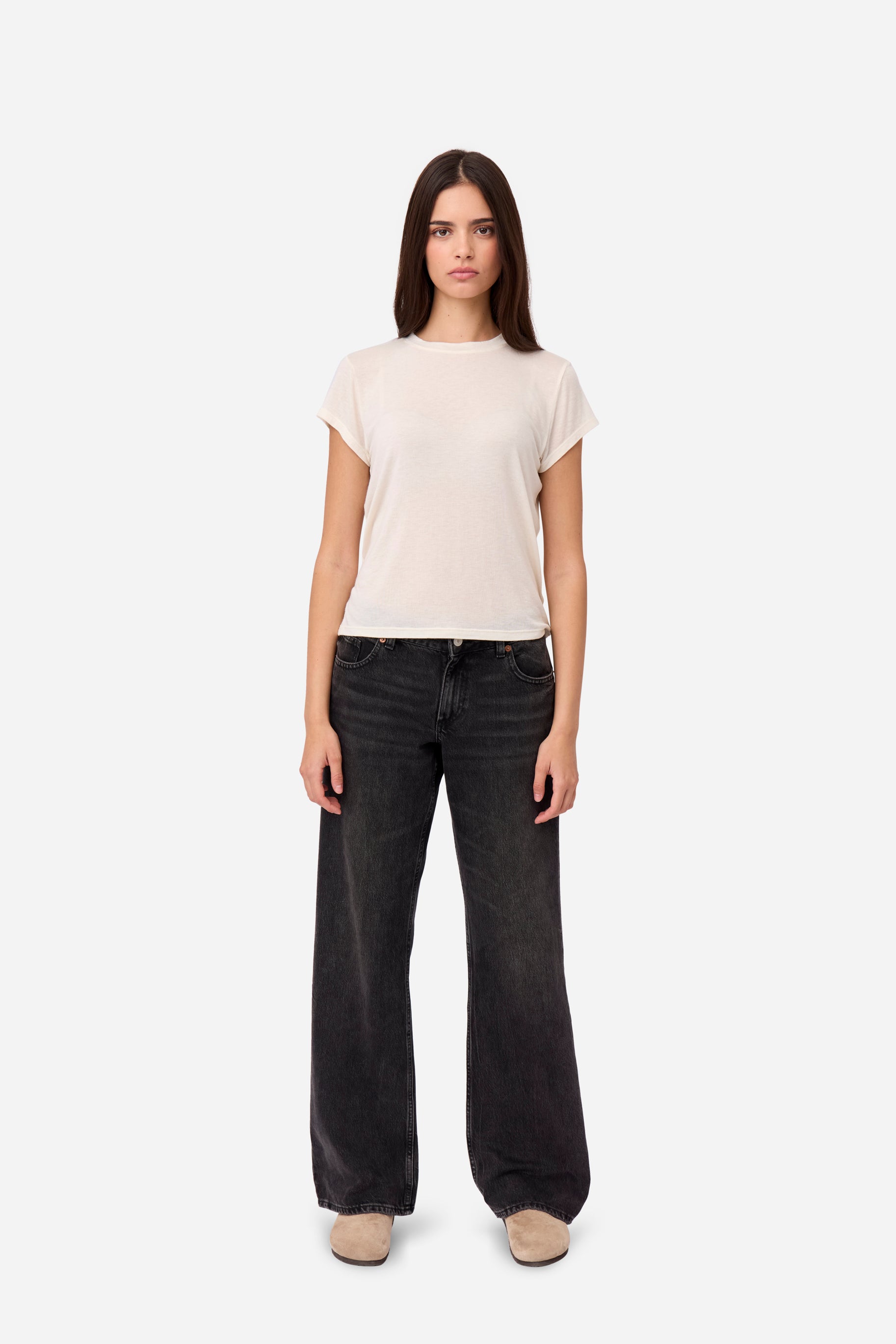 Cream Cashmere T-Shirt