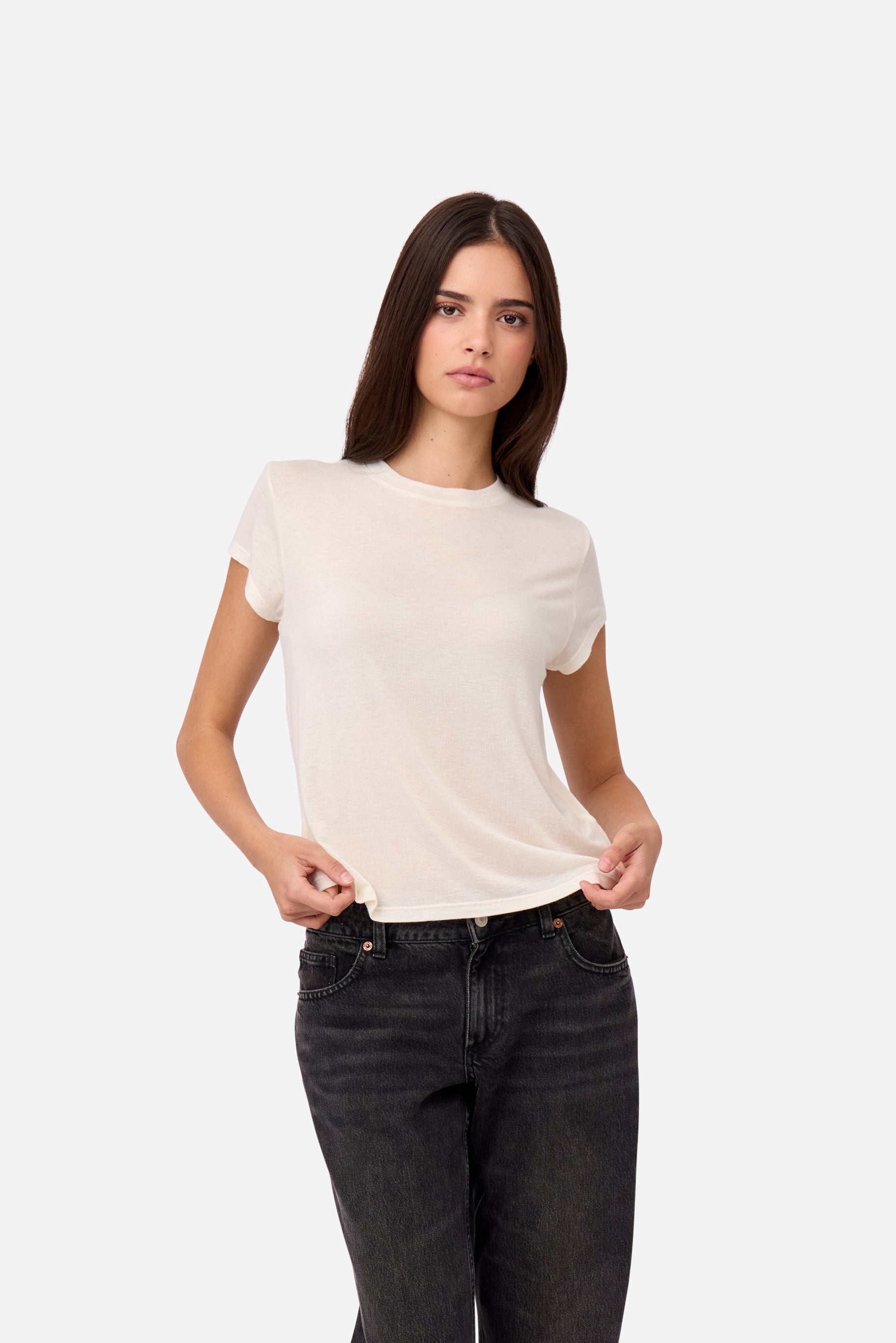 Cream Cashmere T-Shirt