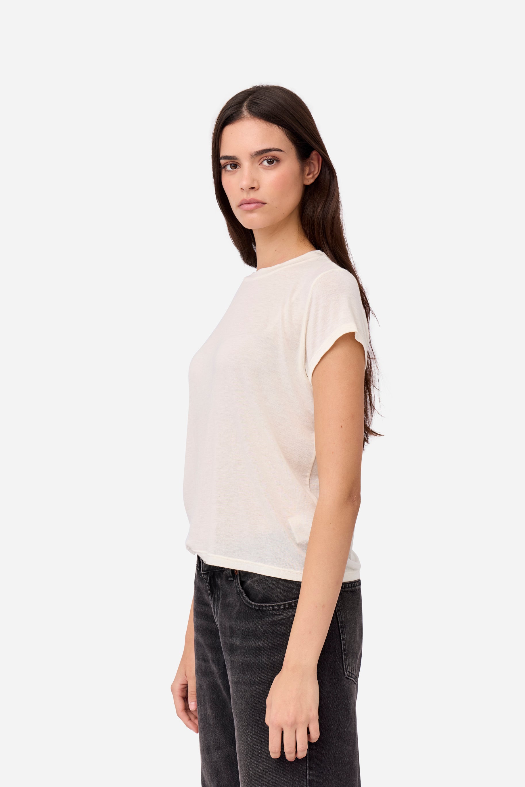Cream Cashmere T-Shirt