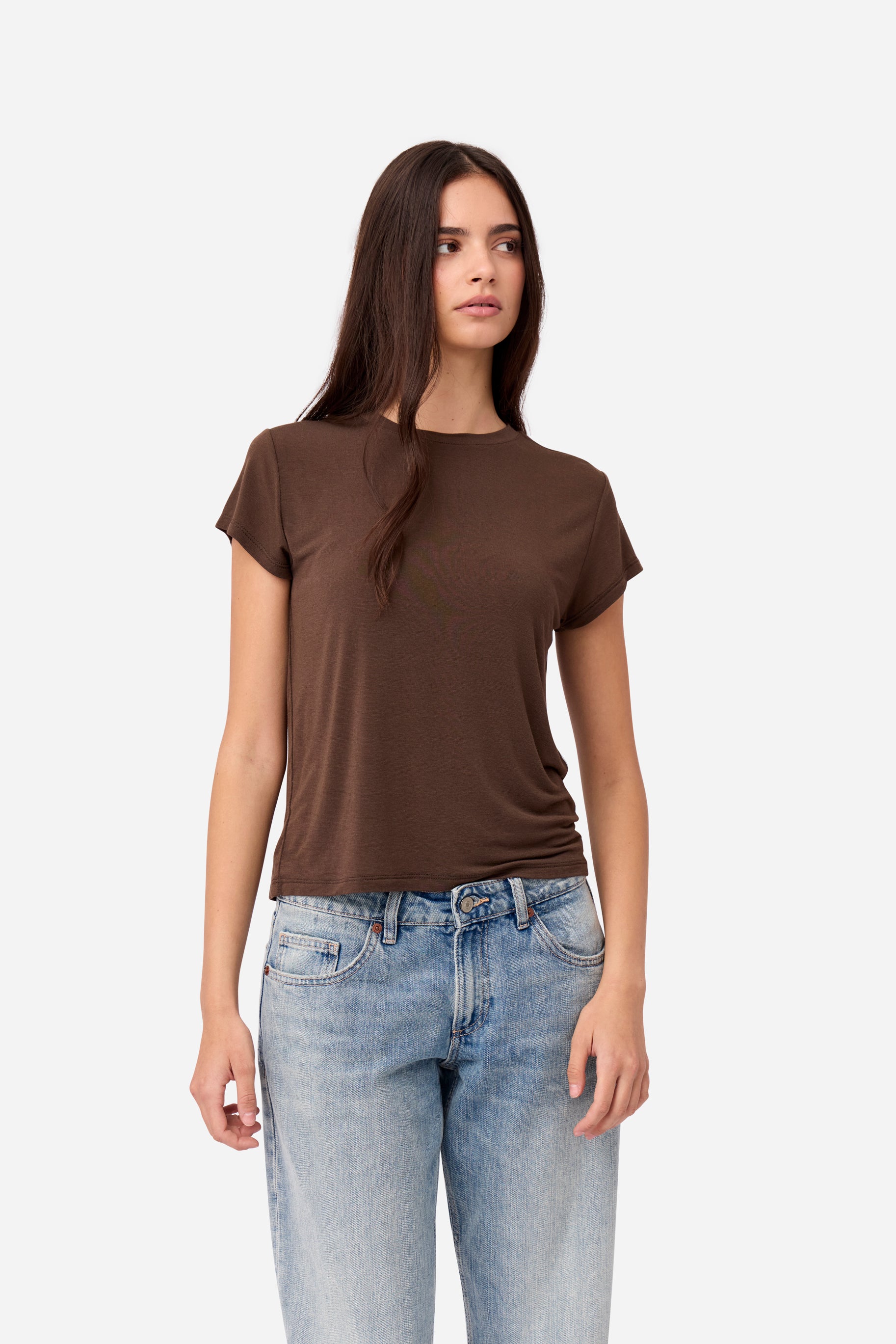 Brown Cashmere T-shirt