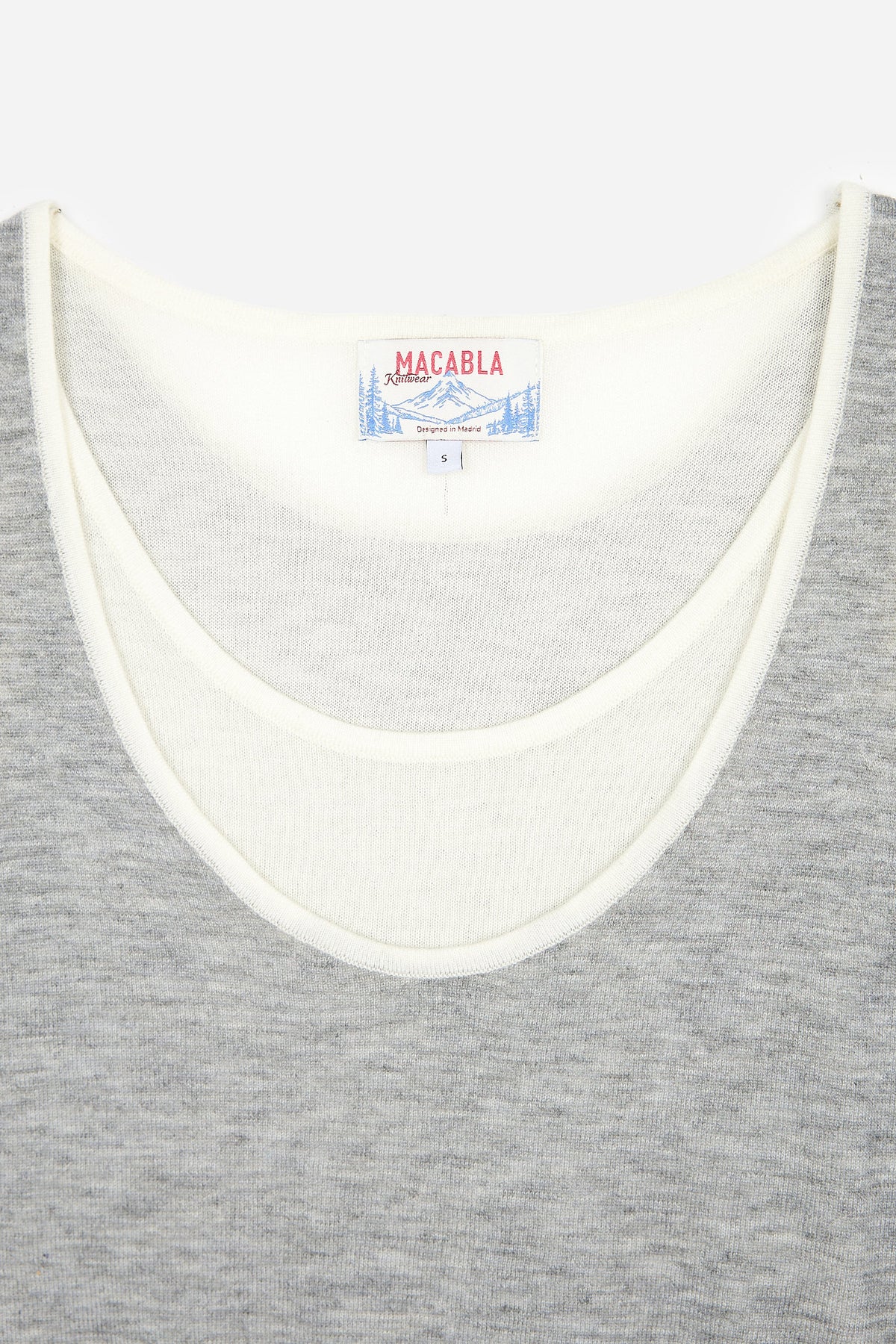 Camiseta Doble Blanca y Gris