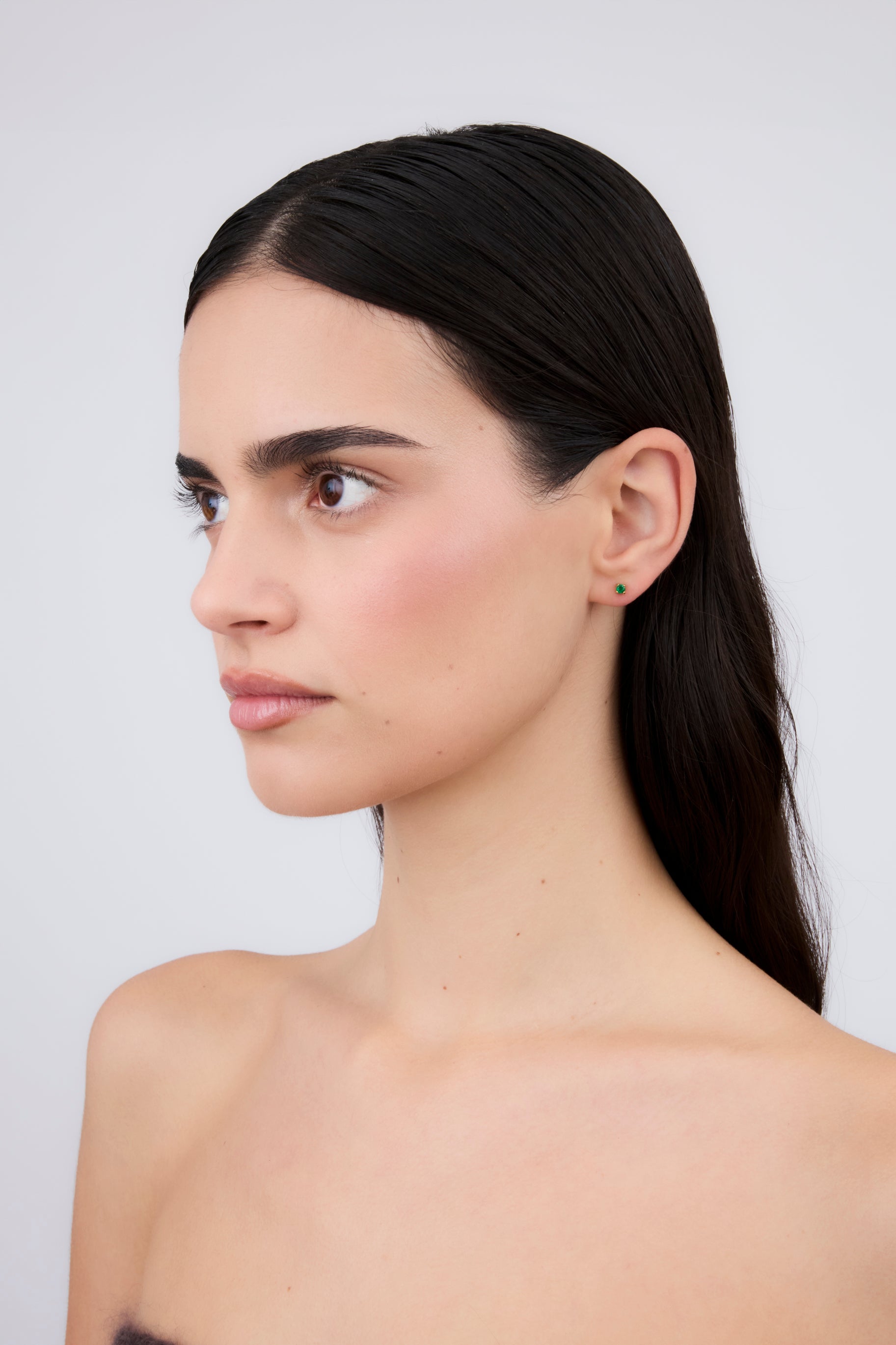 Boucles d'oreilles détachables vertes (paire)