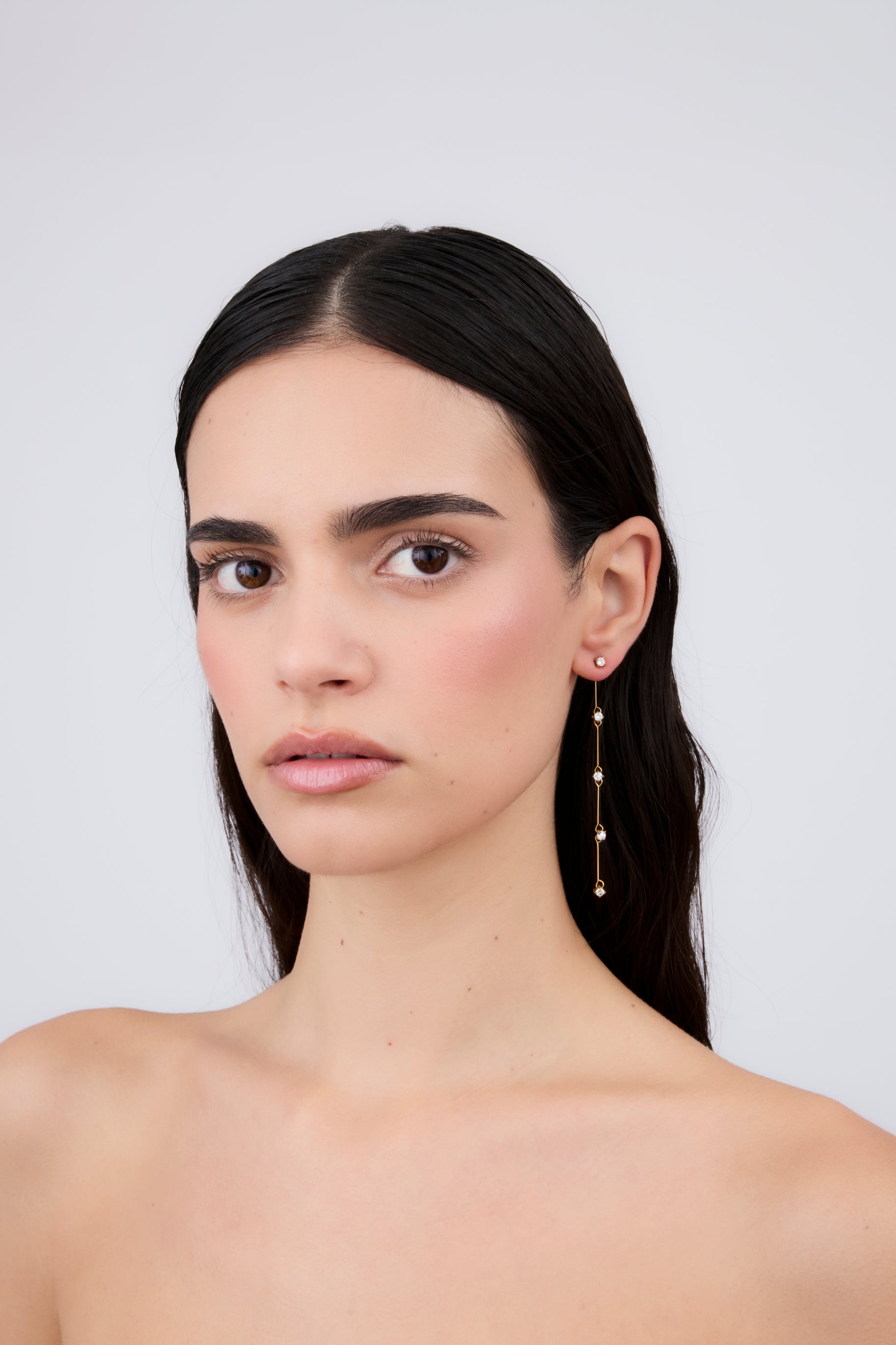 Boucle D'oreilles Détachable Zircons