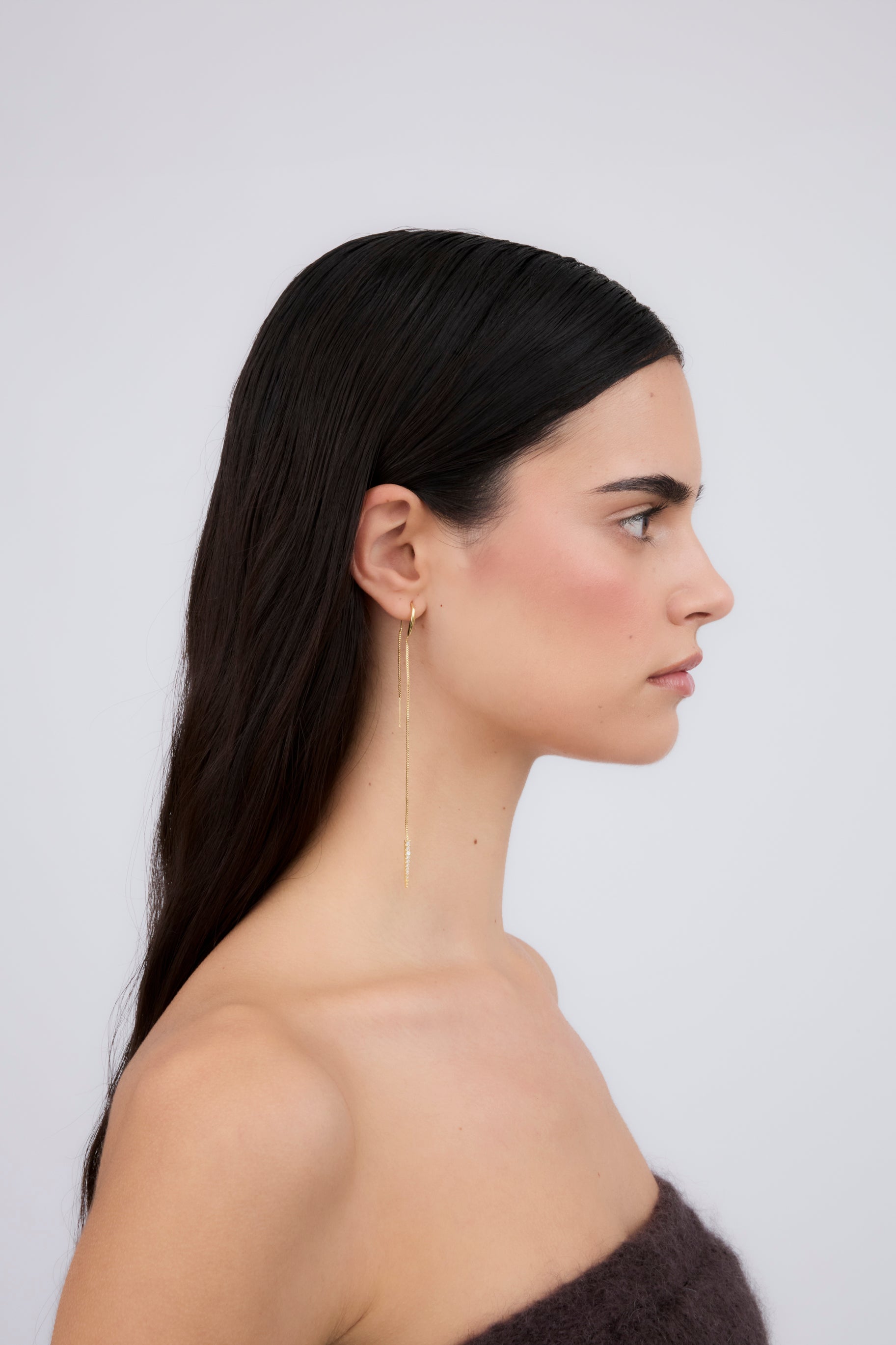 Boucle d'oreille évasée à double chaîne (unité)