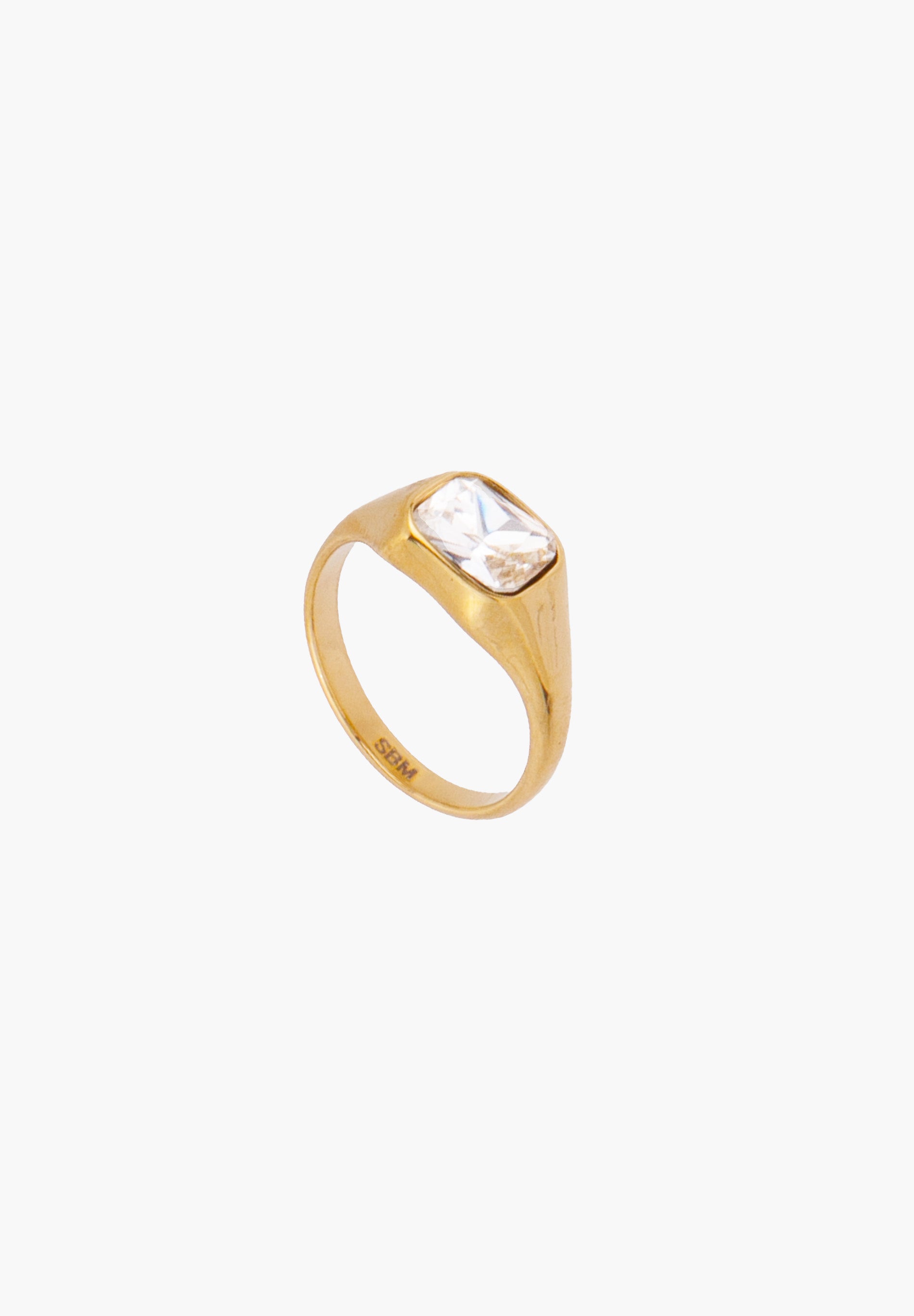 Anillo Rectángulo Blanco