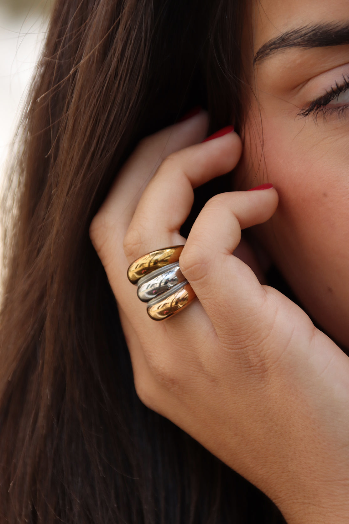Bague tricolore