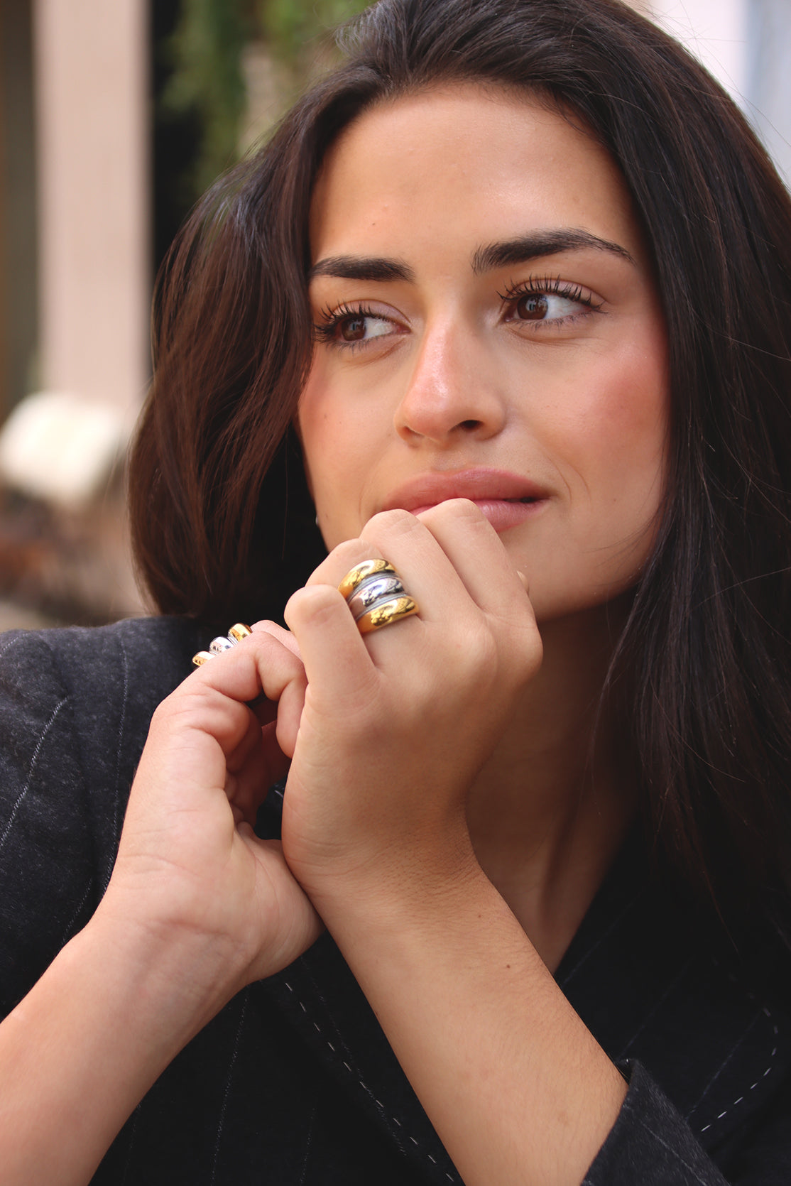 Bague bicolore