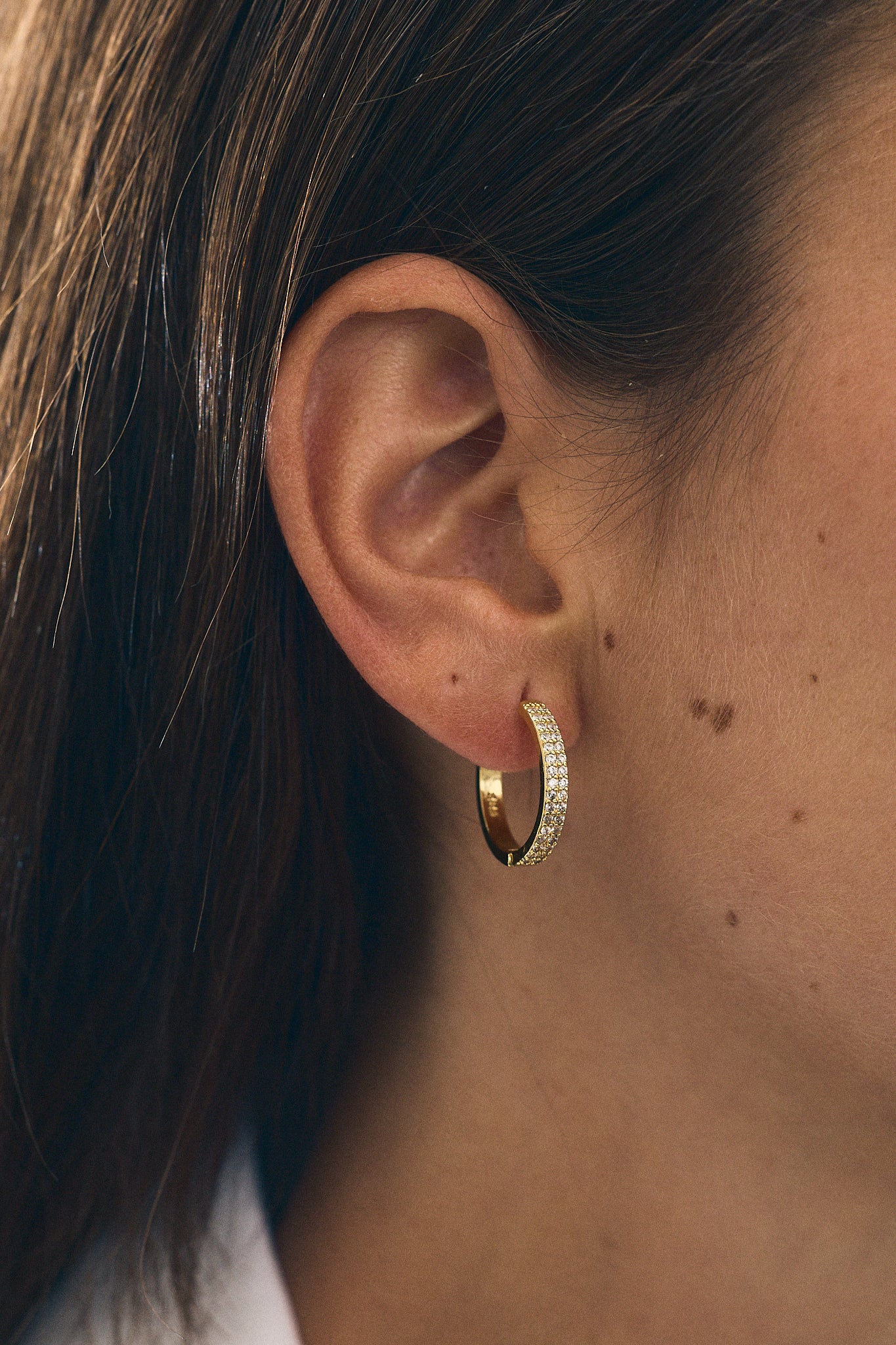 Microzircon earring 16 mm