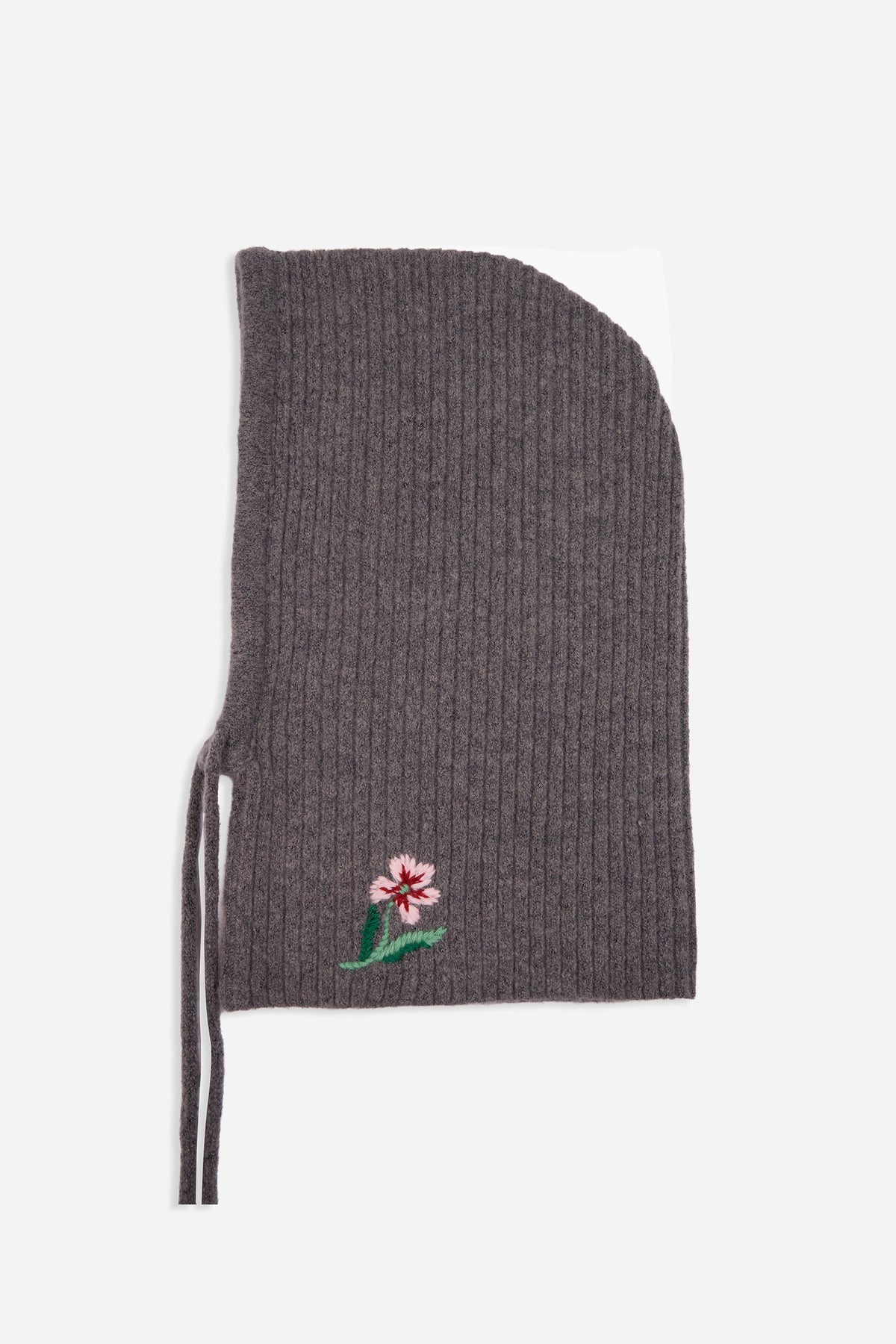 Grey Embroidered Balaclava
