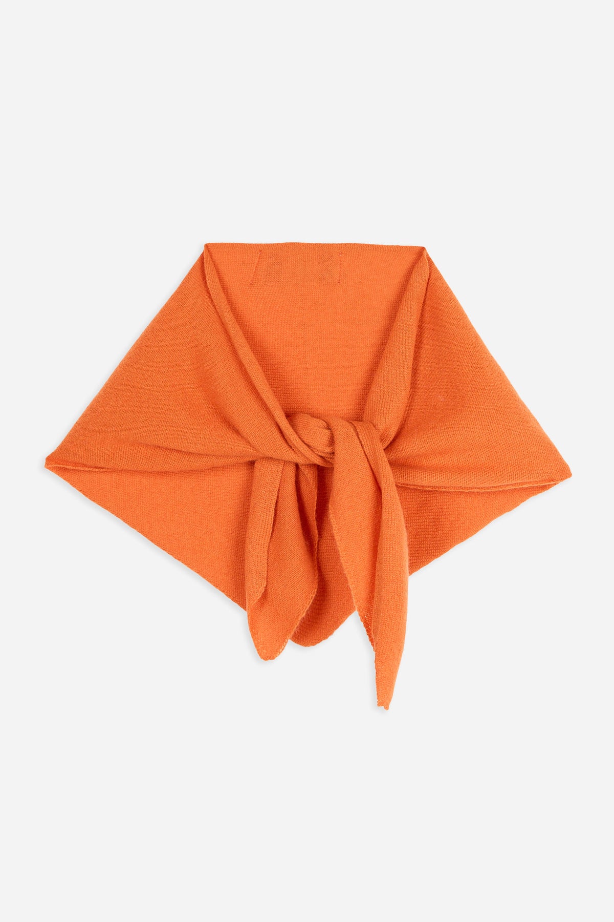 Orange Cashmere Mini Triangular Bandana