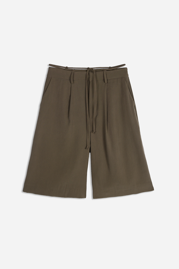Tencel Bermuda Shorts Khaki