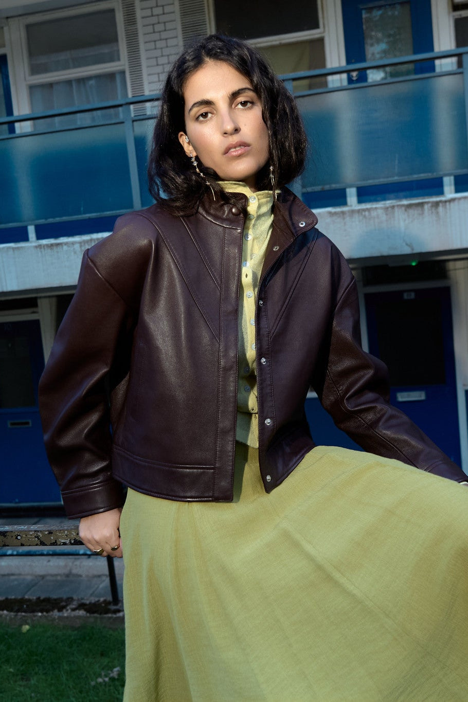 Bomber Piel Marrón