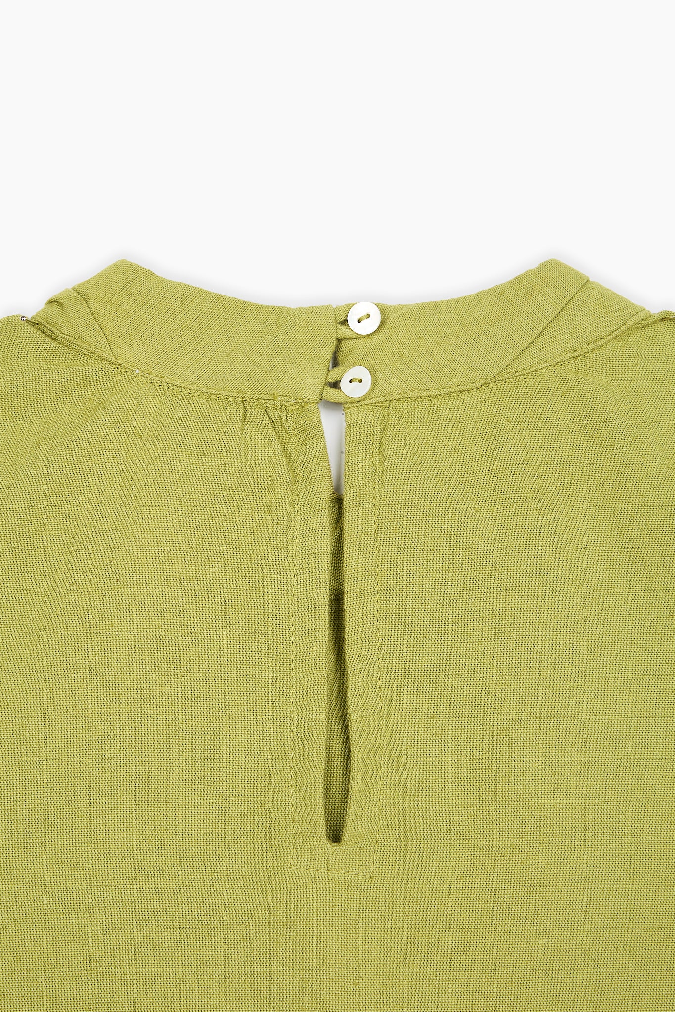 Top Boutons Nacre Vert