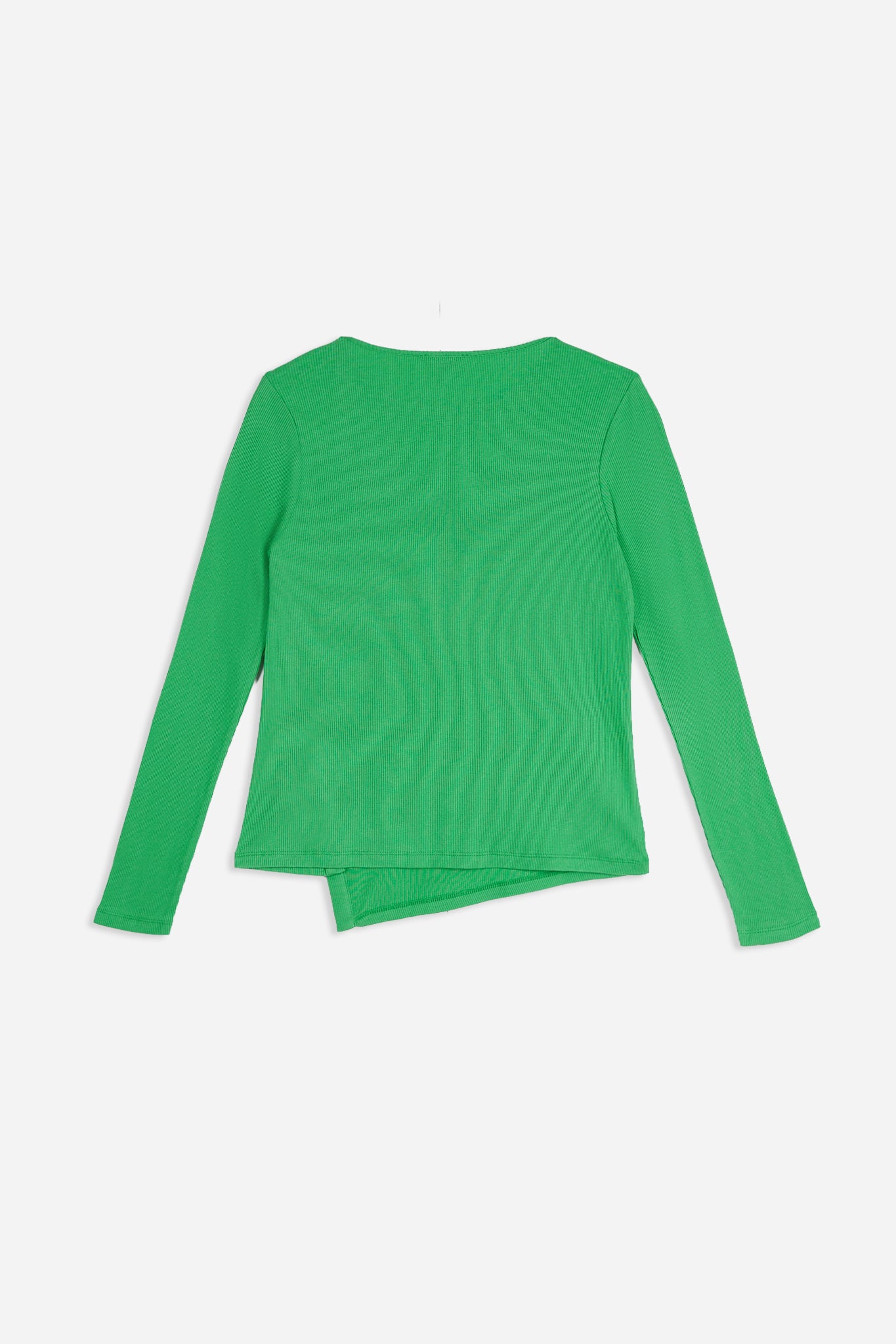 Asymmetric Button Top Green