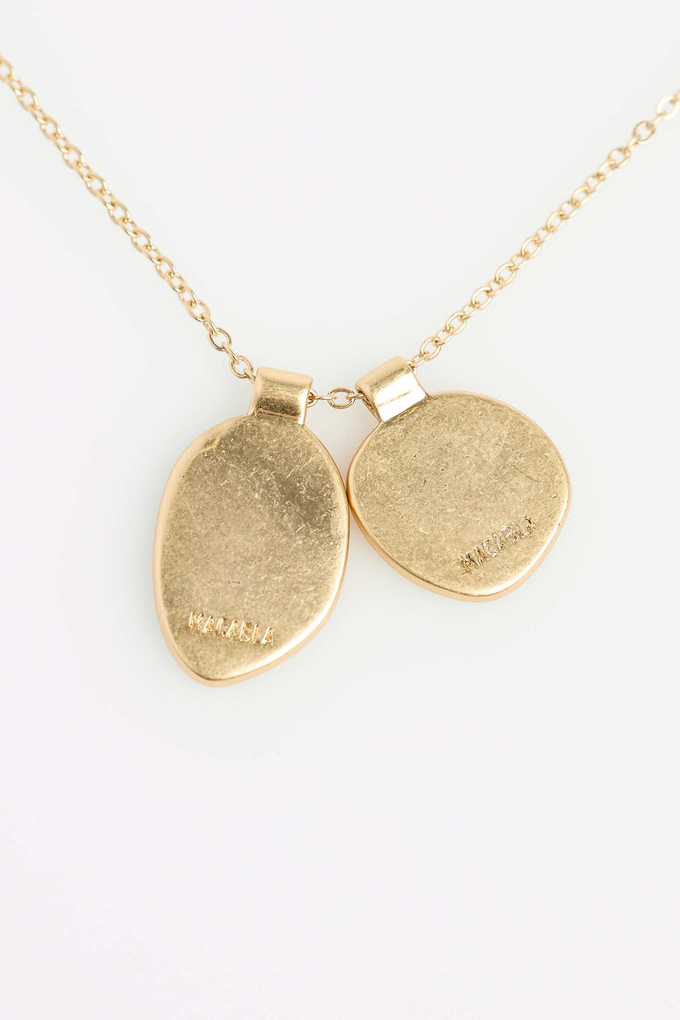 Irregular Oval Double Pendant