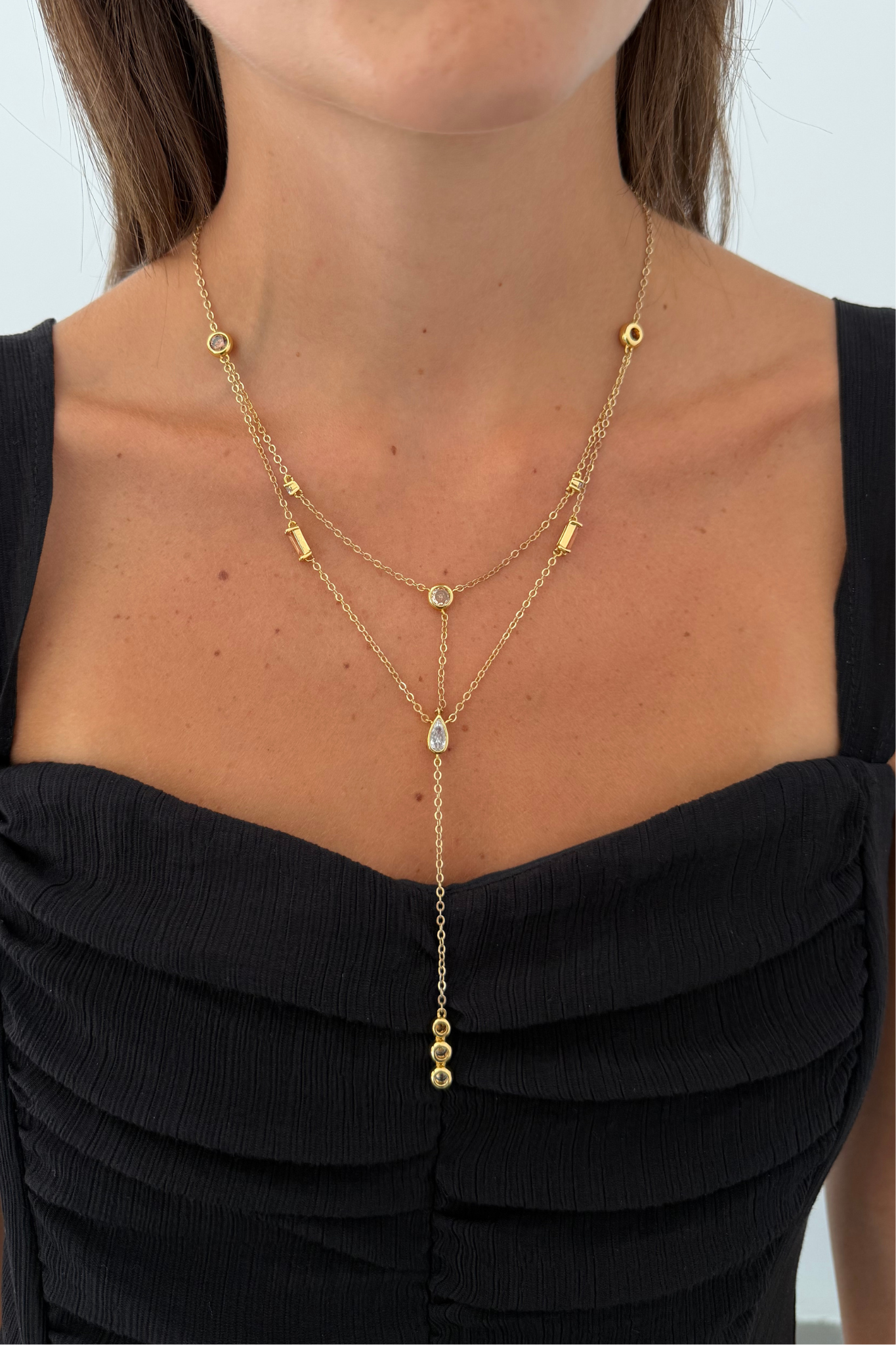 Double Zircon Necklace
