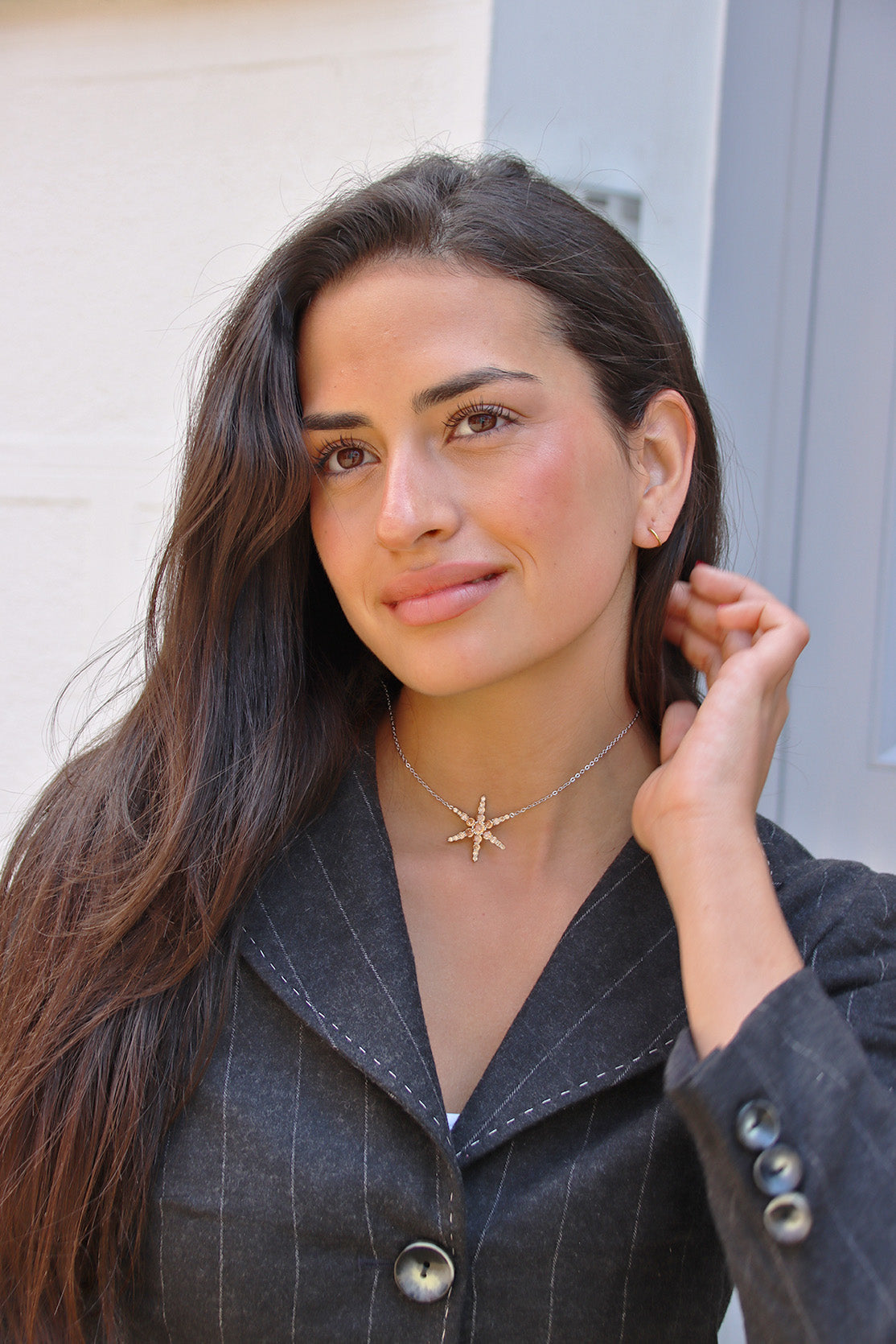 Collier étoile marron