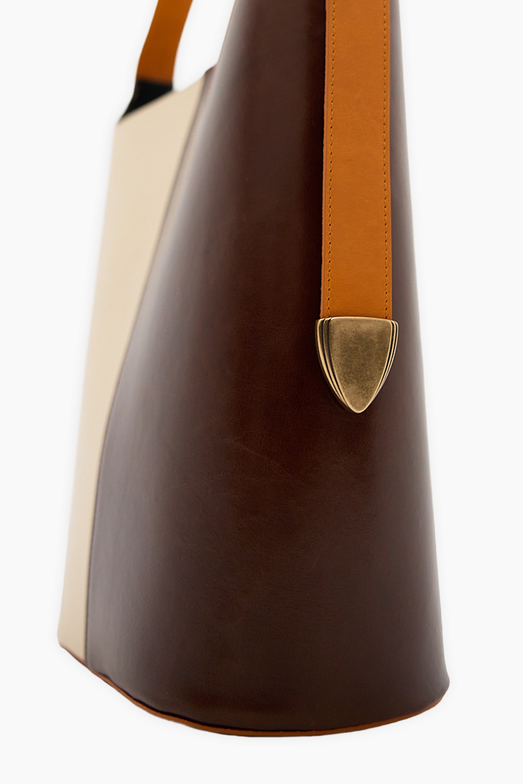 Bolso Saco Marrón y Beige