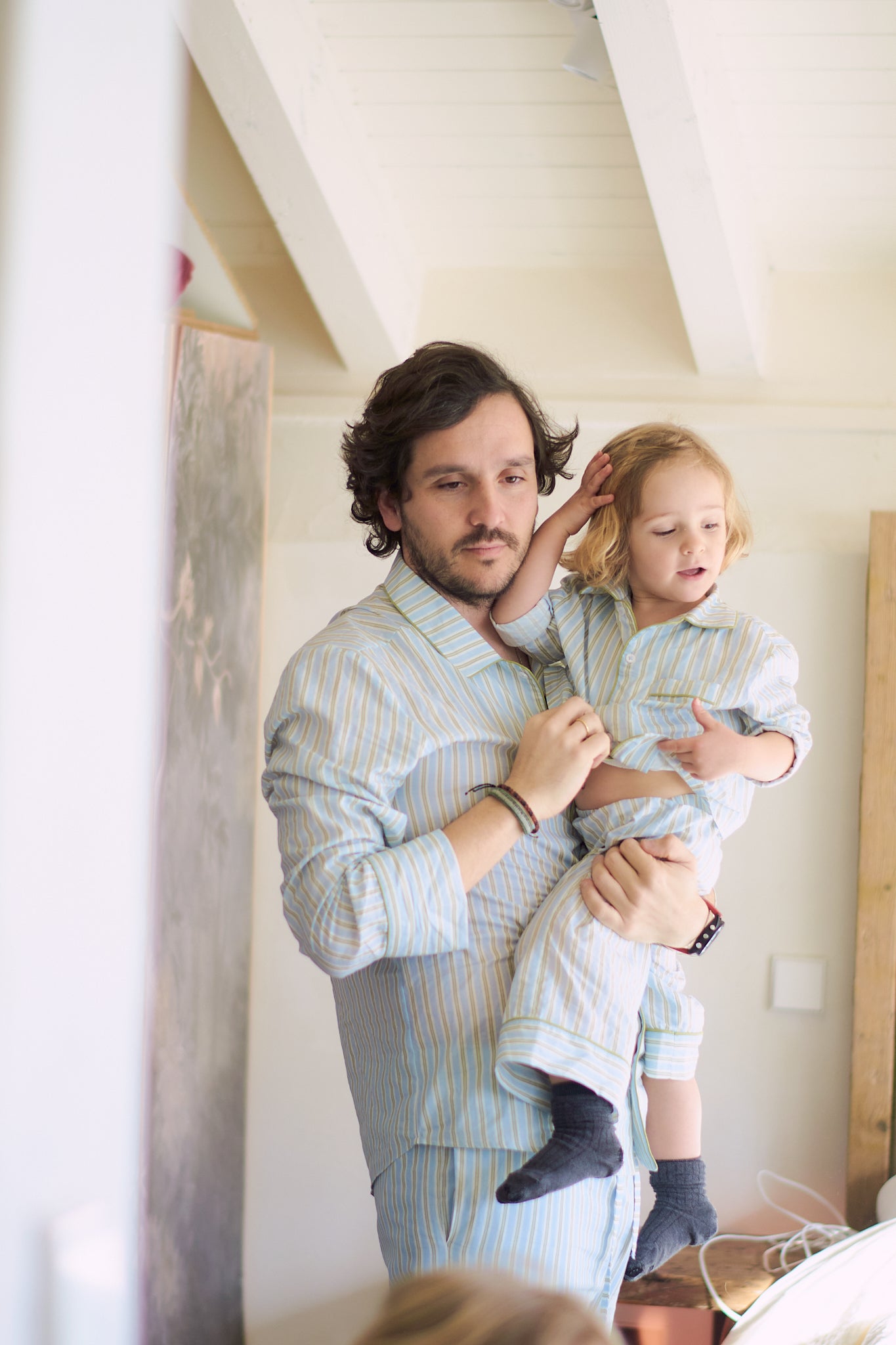 Pyjama Unisexe Rayures Bleues