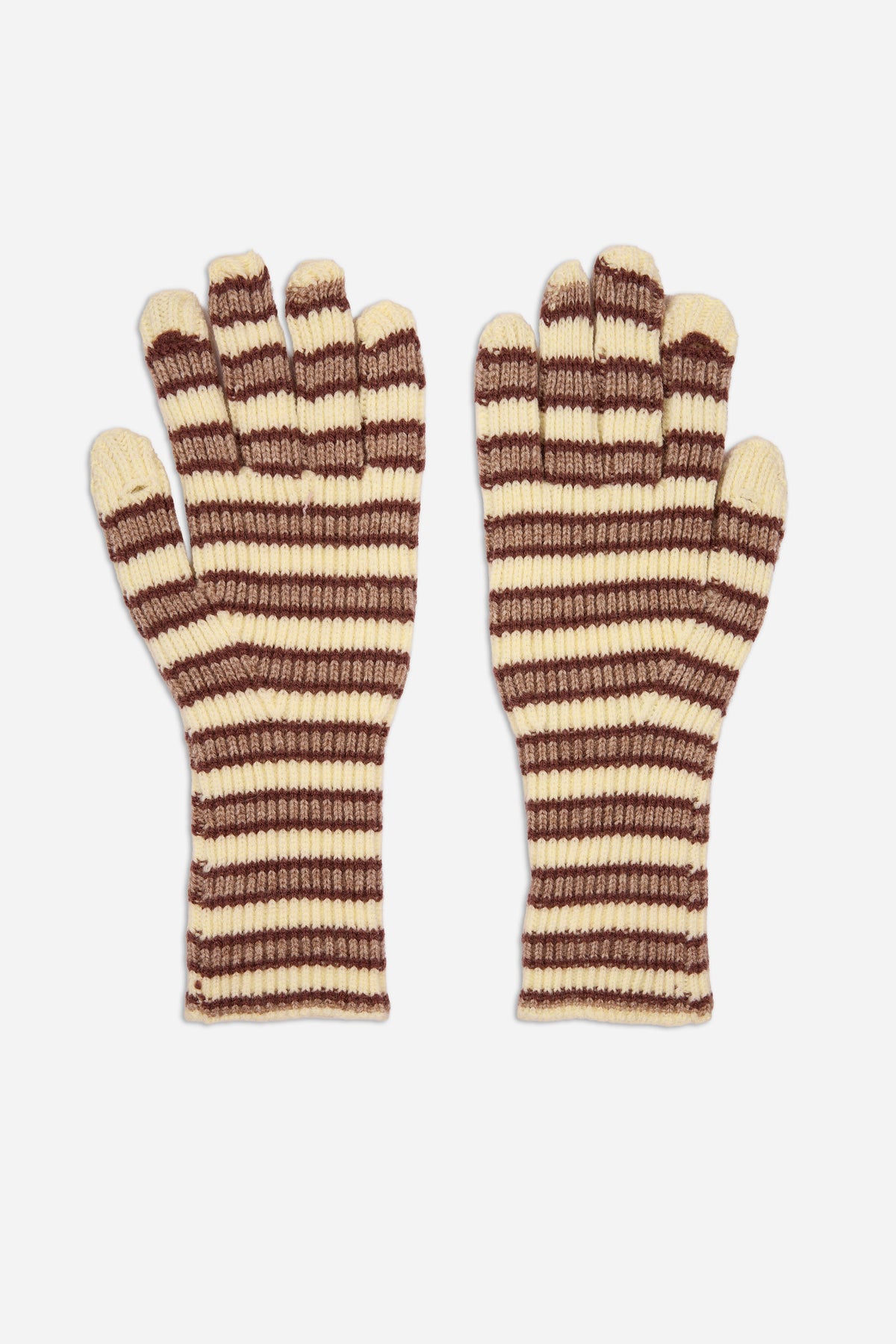 Guantes Rayas Crudo y Marrón