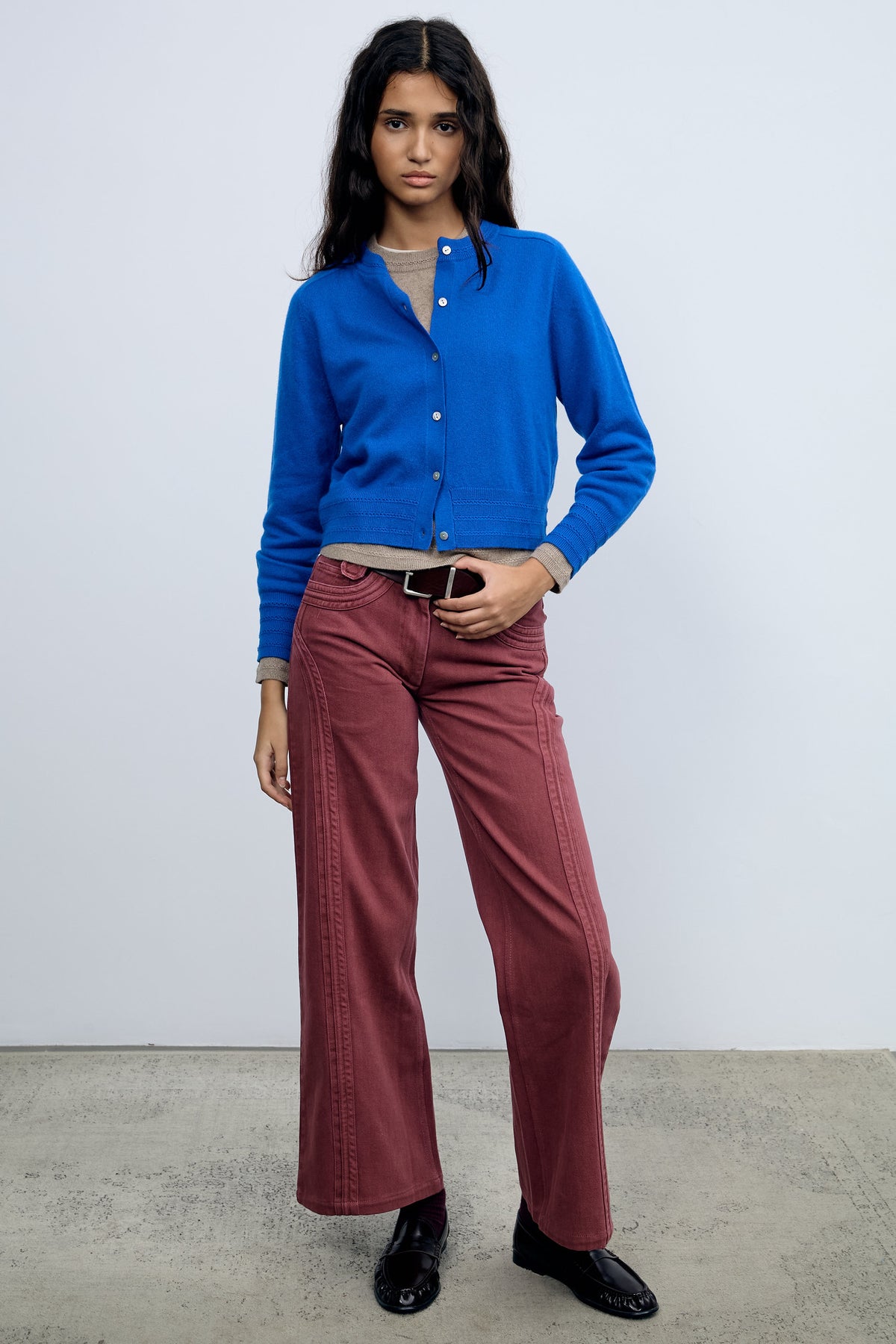 Cárdigan Cashmere Azul Eléctrico