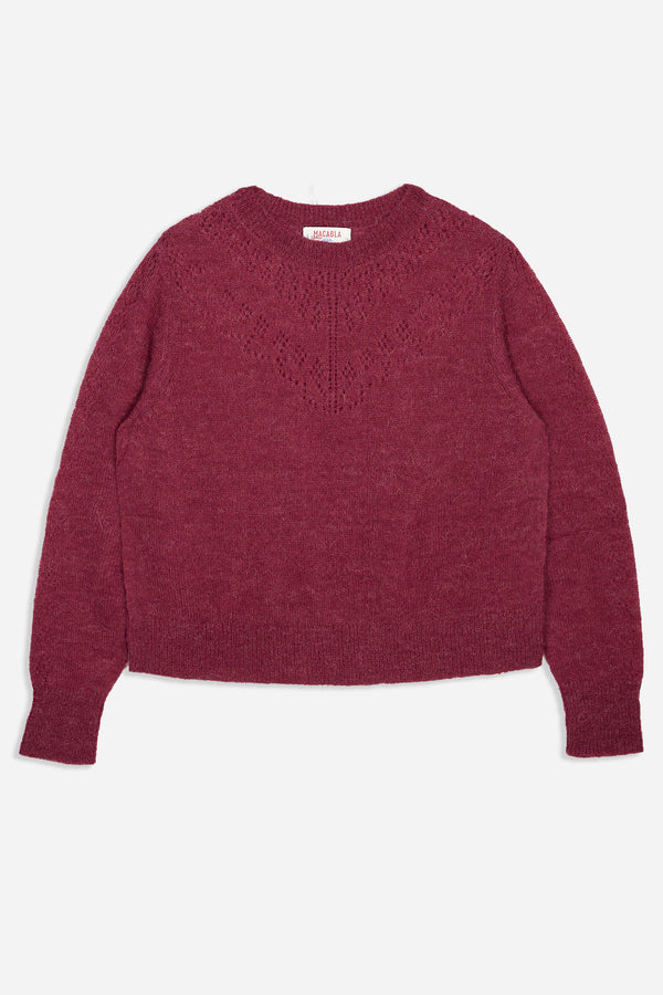 Jersey Pointelle Berenjena