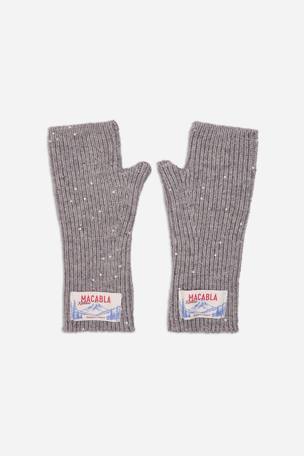 Mitones Brillo Gris Oscuro