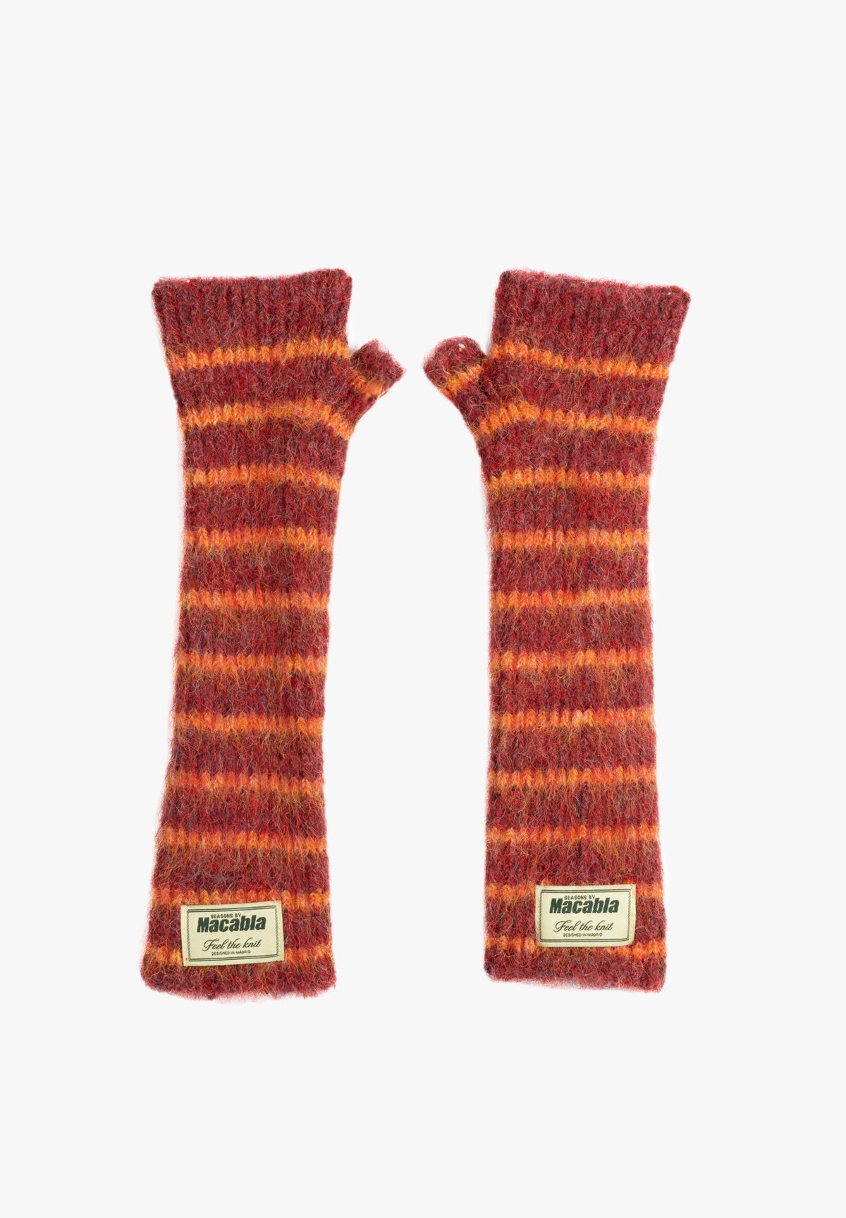 Mitones Fuzzy Granate y Naranja