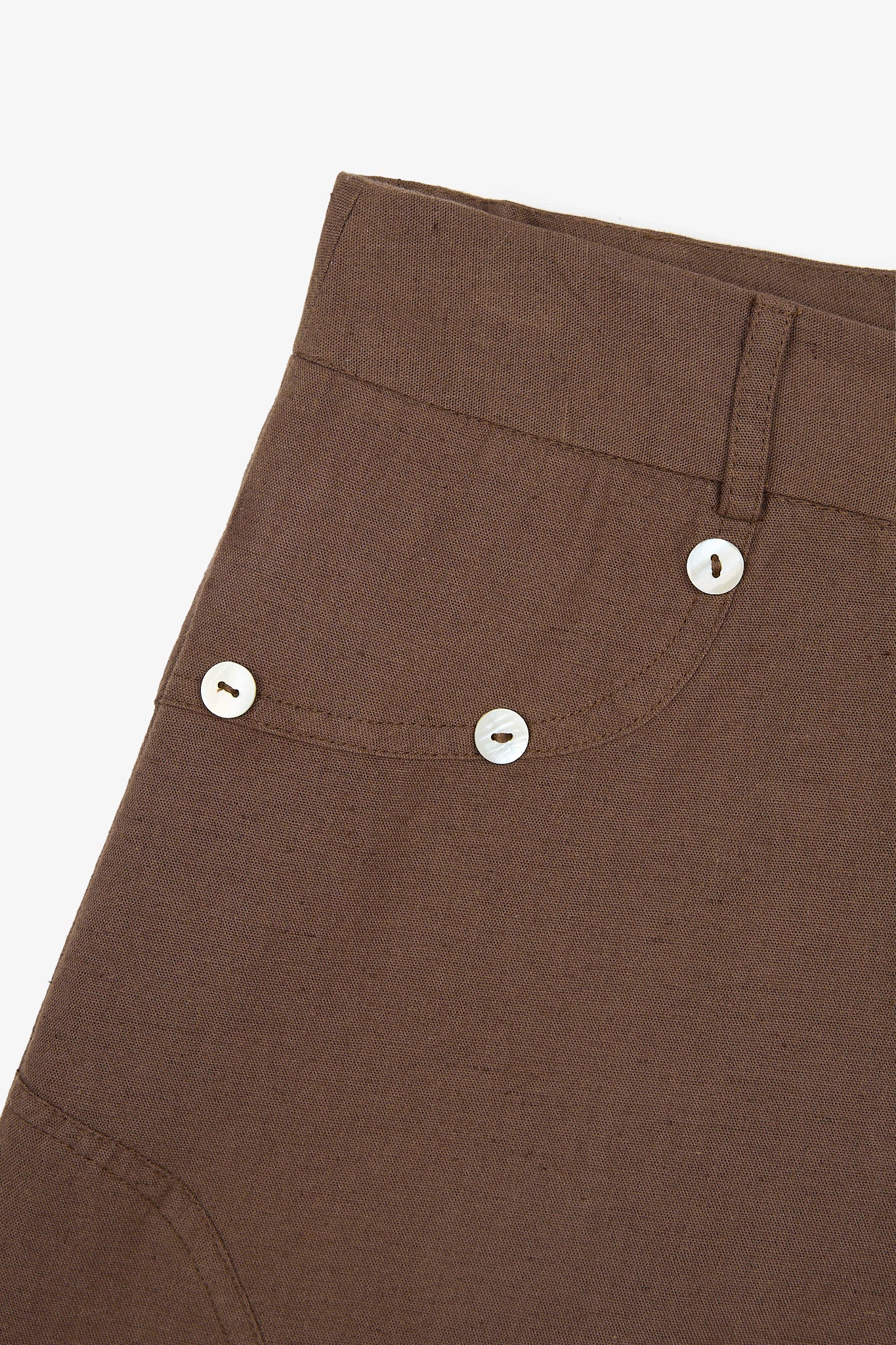 Short Boutons Nácar Marron