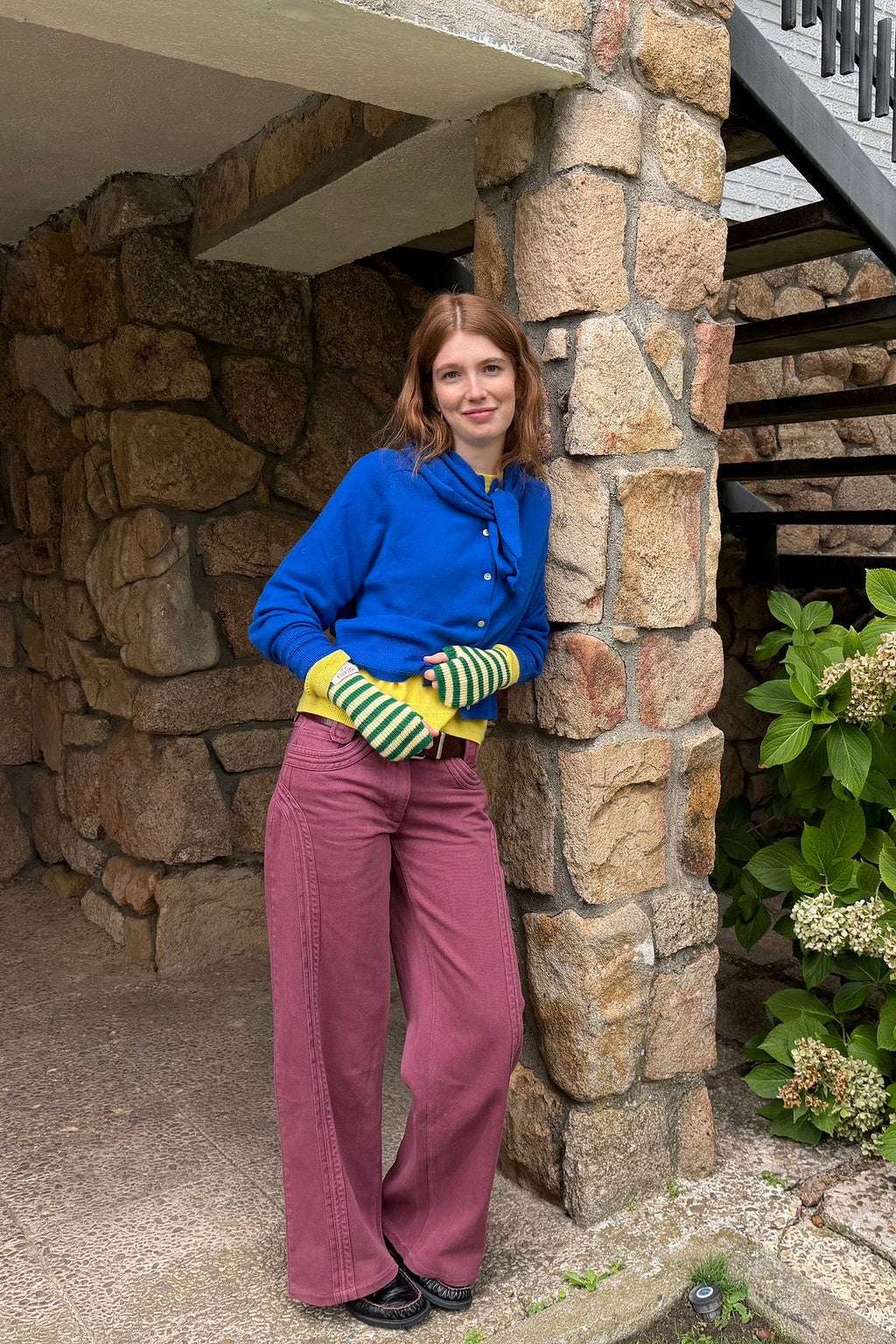 Aubergine Straight Trousers